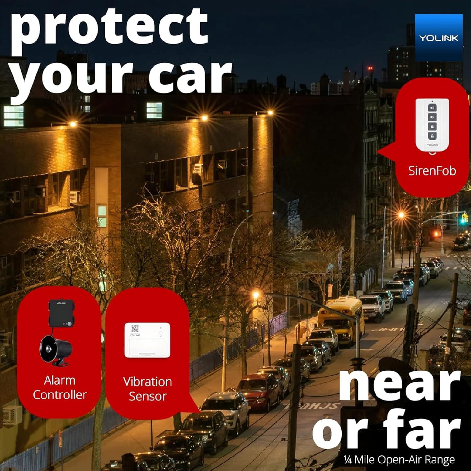 Kit Alarma Inteligente YoLink con Sirena 110 dB Inalámbrica