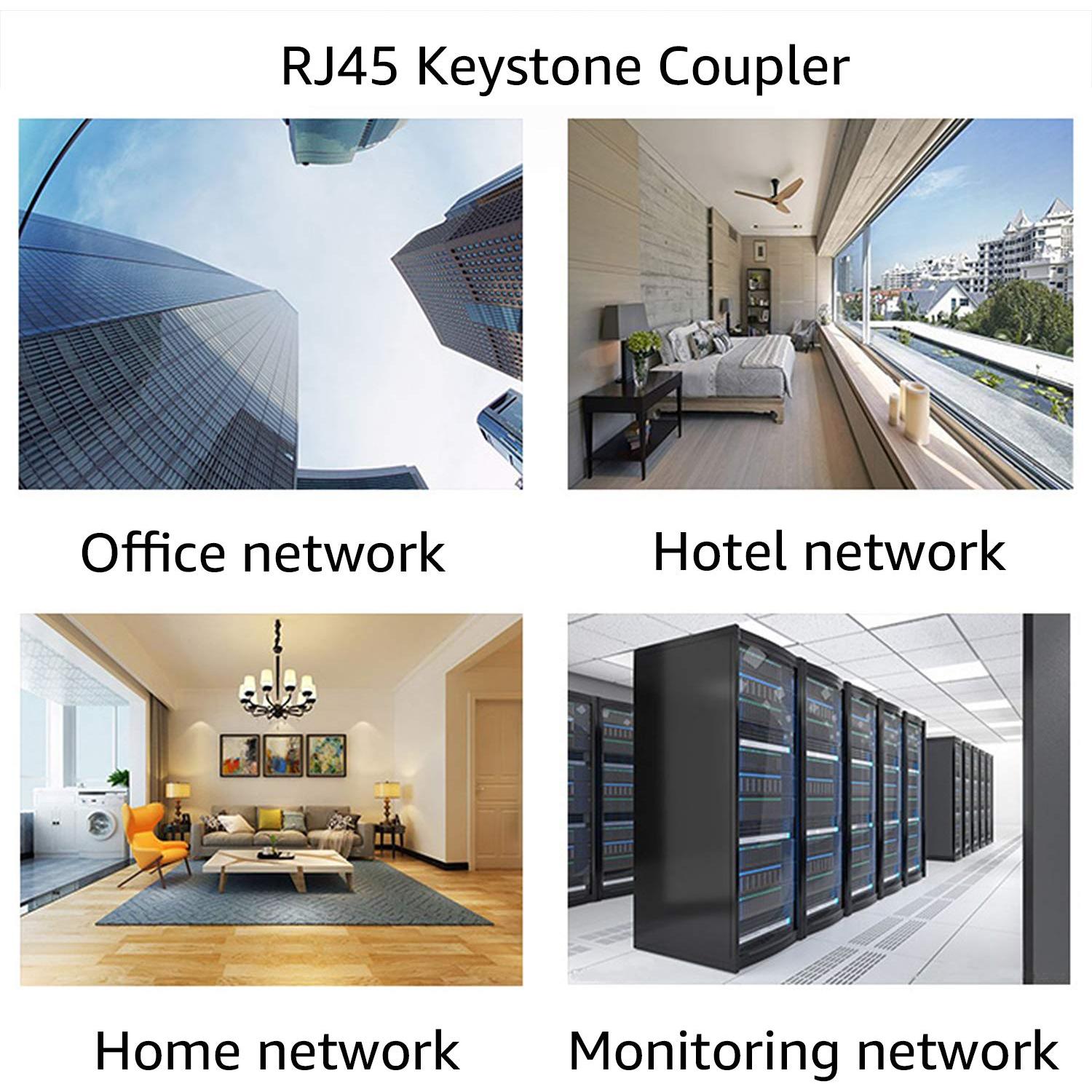 Acoplador RJ45 Cat6 Keystone Hembra a Hembra - Paquete 25