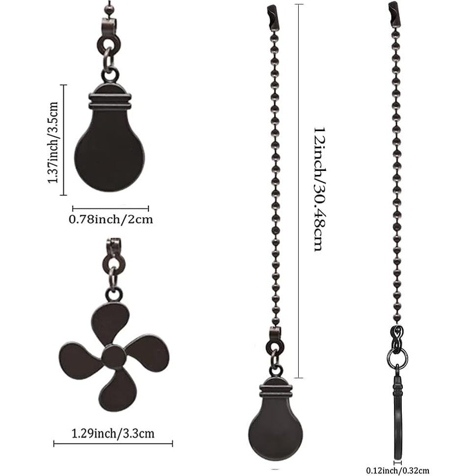 Juego de Extensores de Cadena para Ventilador de Techo Akahttbn 30.48 cm