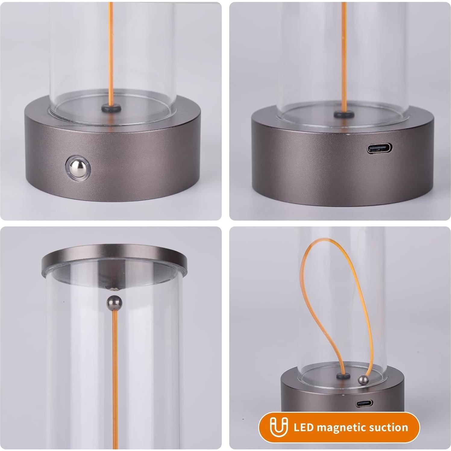 Lámpara de Mesa LED Inalámbrica YYXGOOB C-Silver 3 Niveles