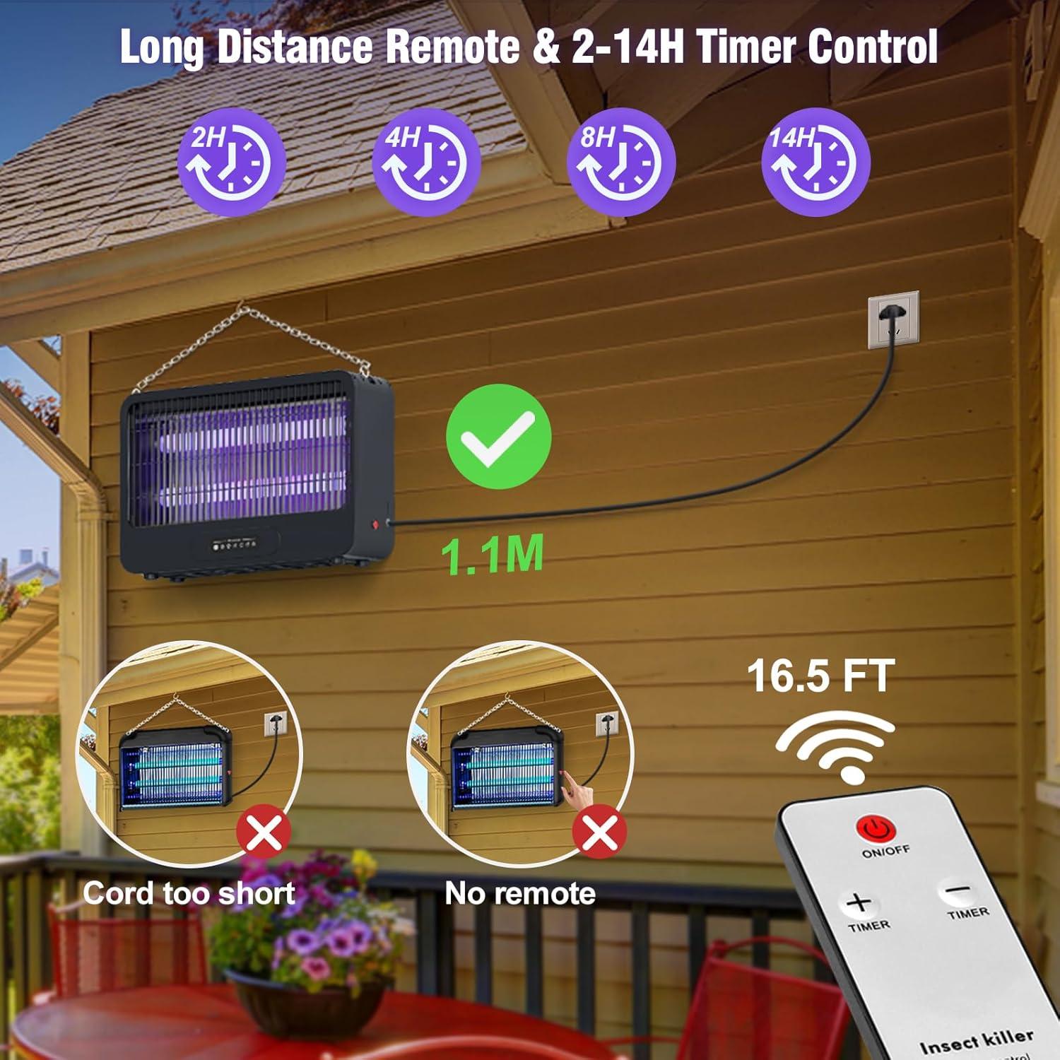 Zapper Eléctrico de Insectos VEPPRO 3500V con Control Remoto