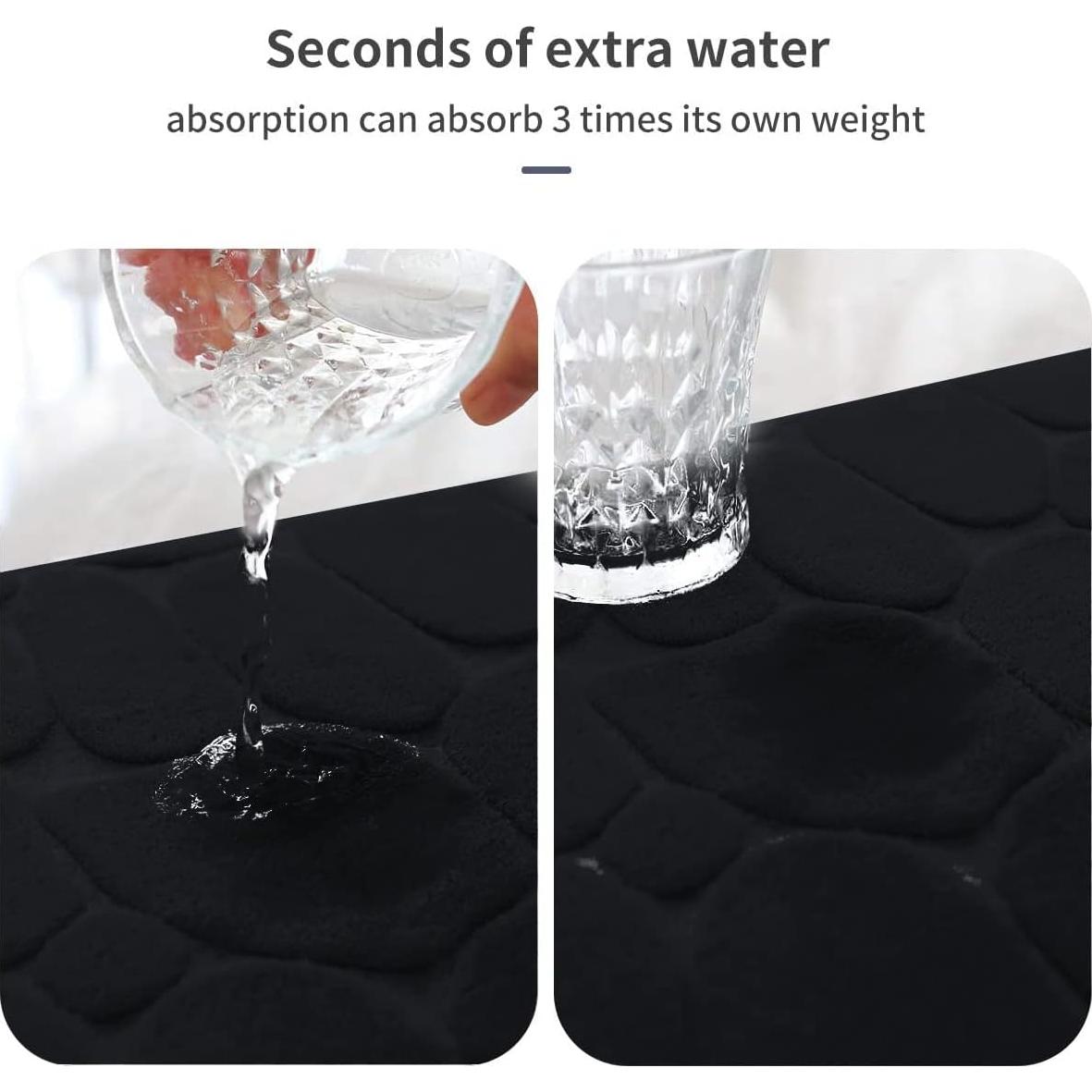 Alfombra de Baño YIHOUSE Espuma de Memoria Antideslizante 46x61cm