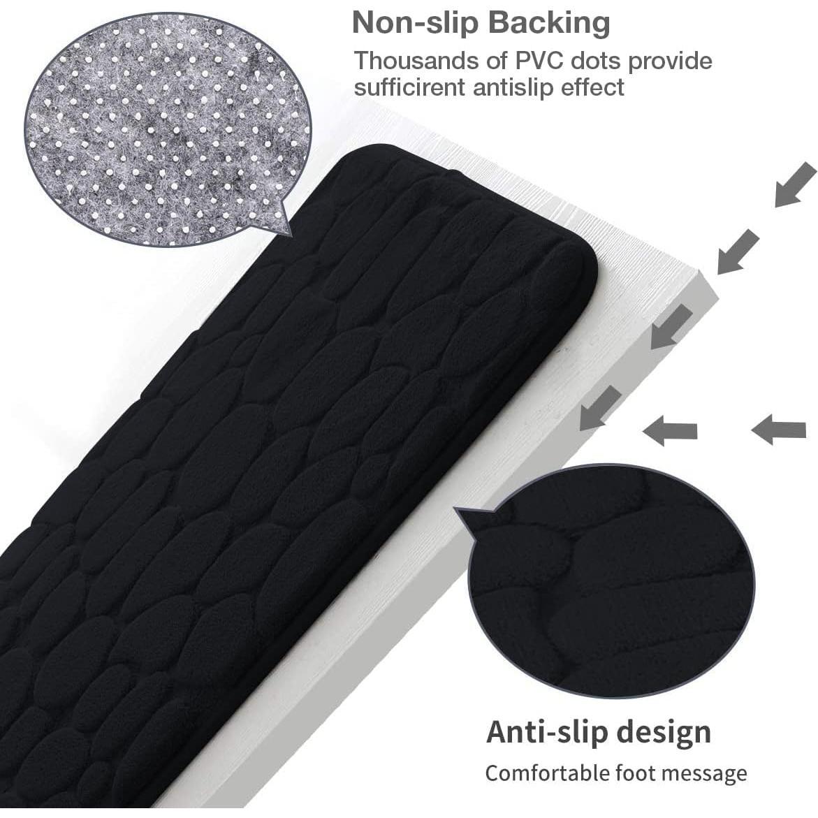 Alfombra de Baño YIHOUSE Espuma de Memoria Antideslizante 46x61cm