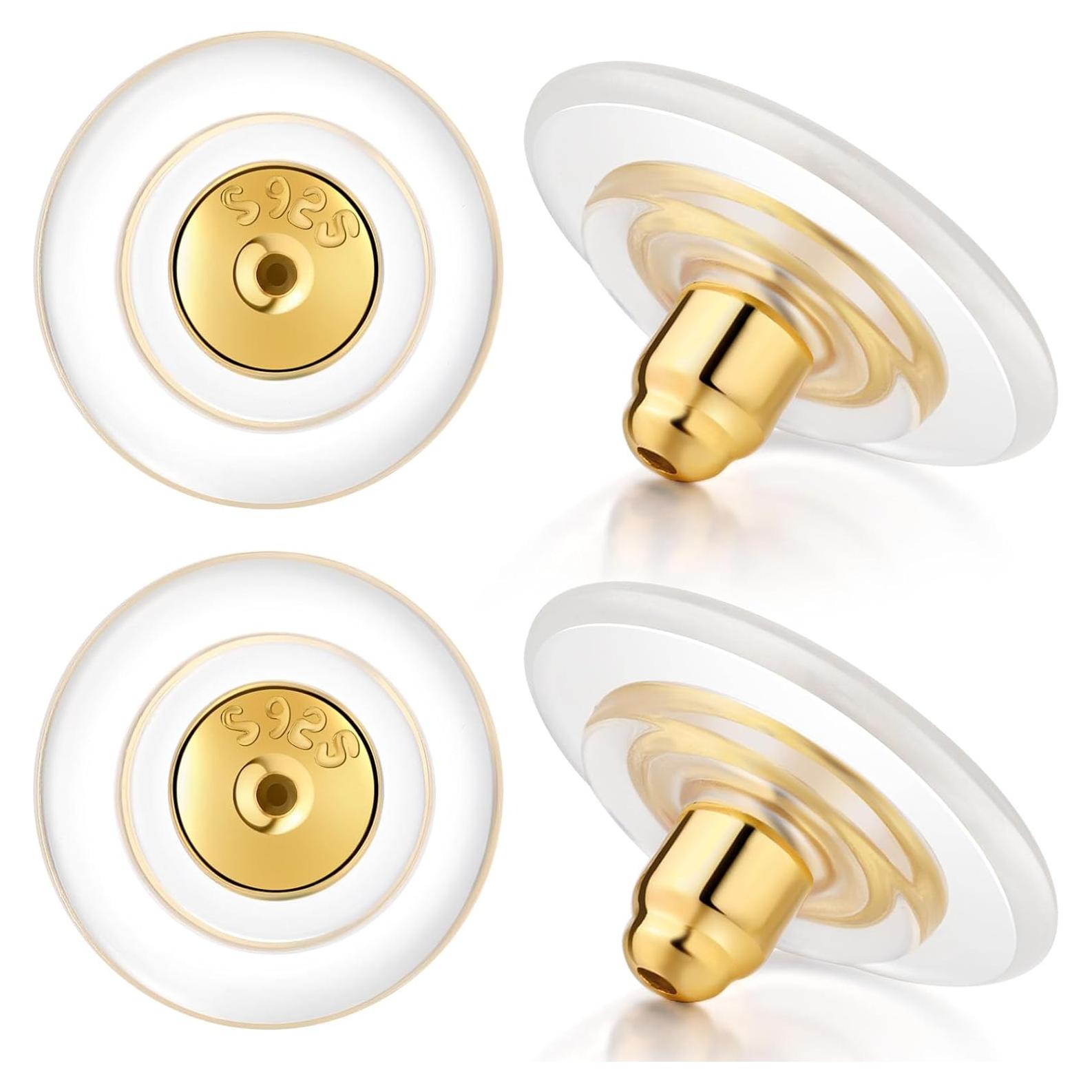 Resortes para Pendientes Hazifes 12mm Plata Esterlina 925 Oro 18K