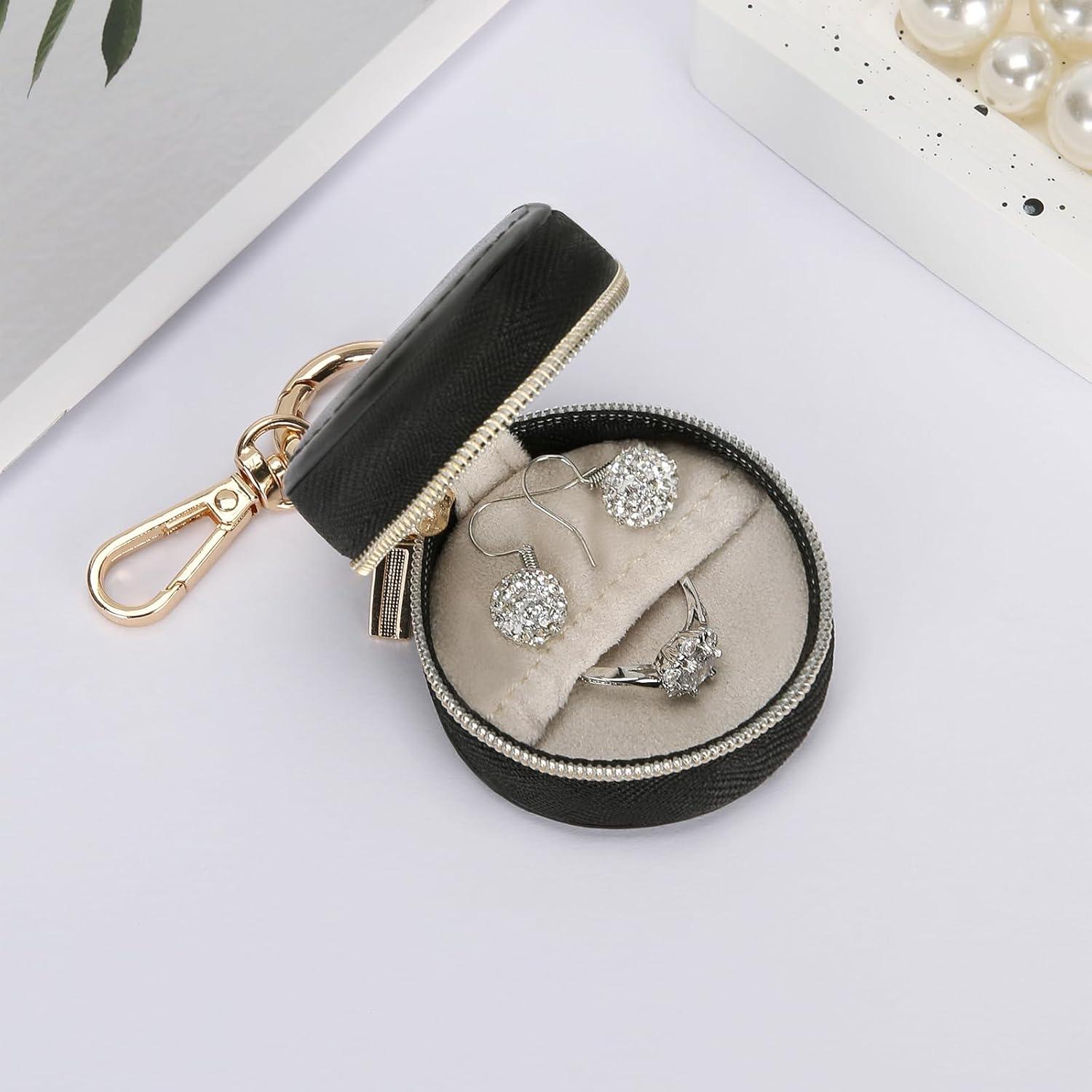 Caja de soporte para anillos KUKUVR con llavero - Negro