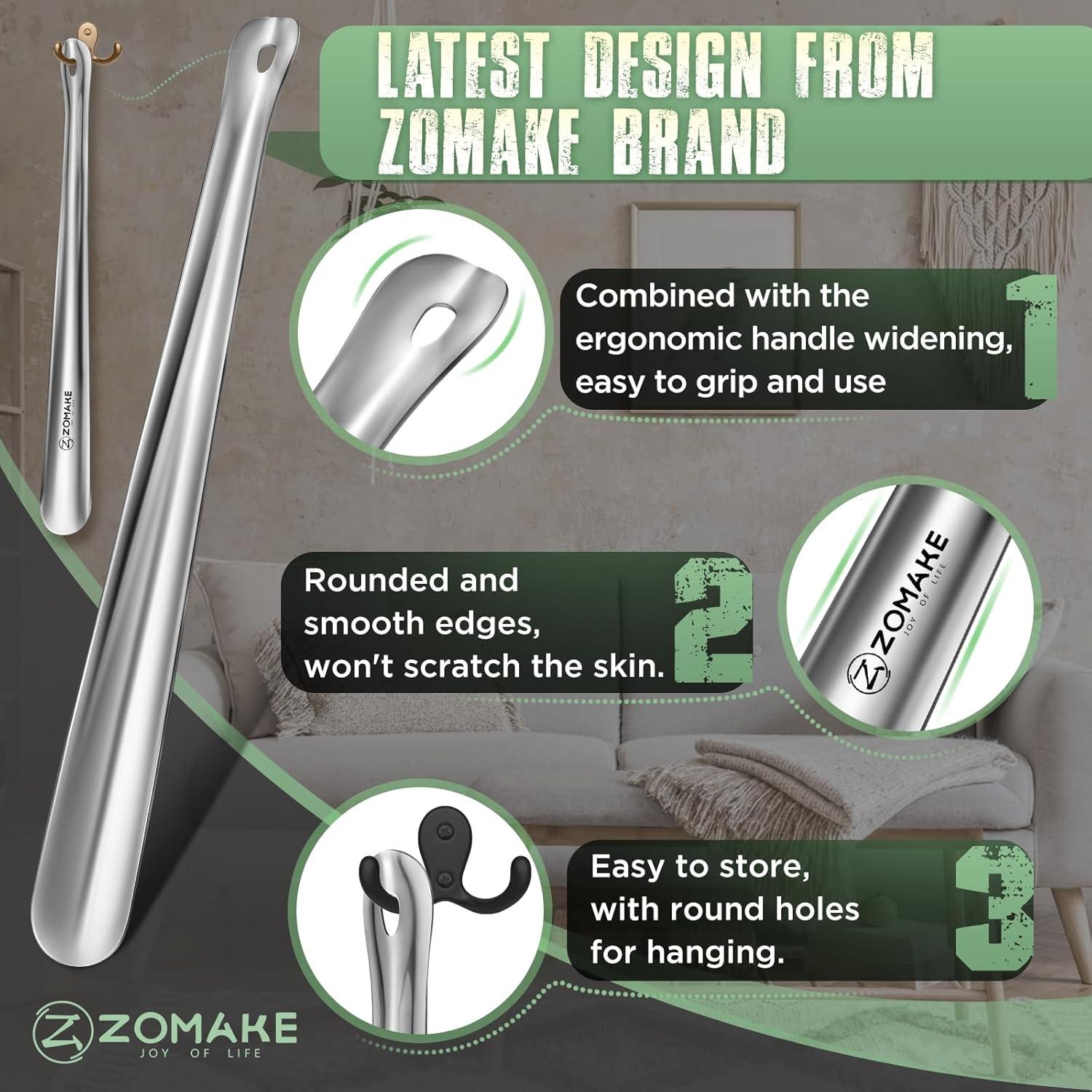 Cuerno de Zapato ZOMAKE de Metal 41.91 cm para Personas Mayores