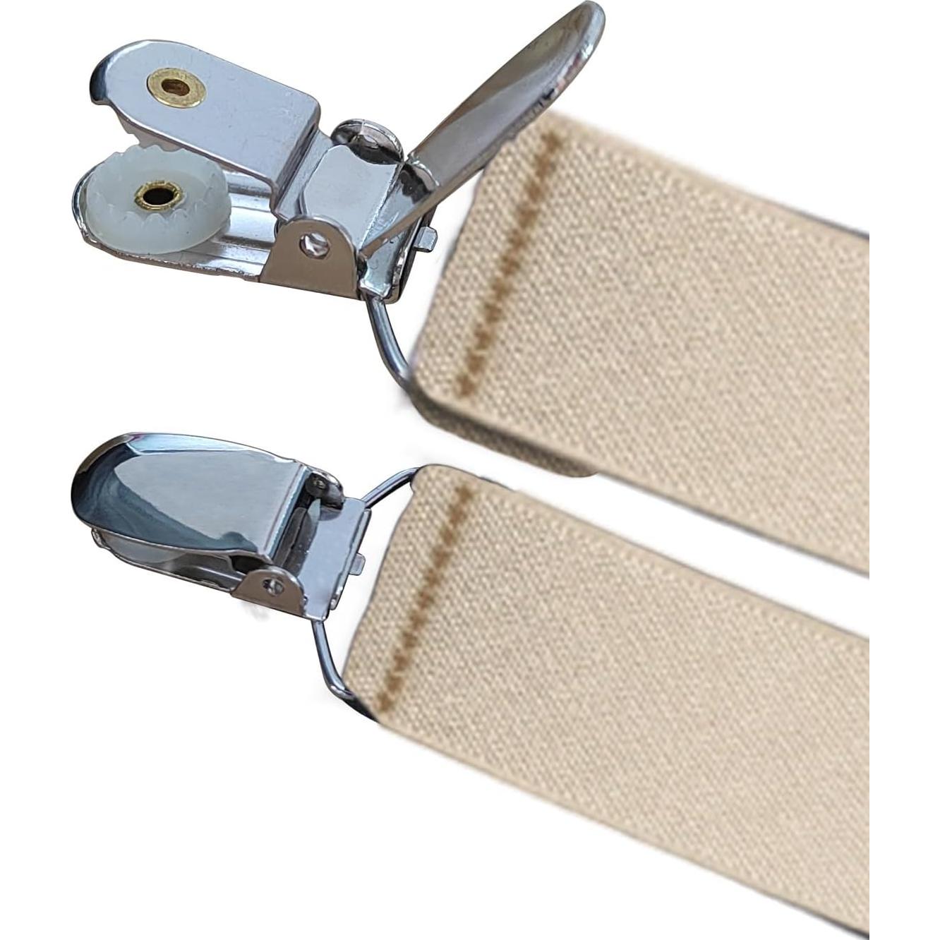 Clips de Fijación para Camisas NASKY Antideslizantes Beige