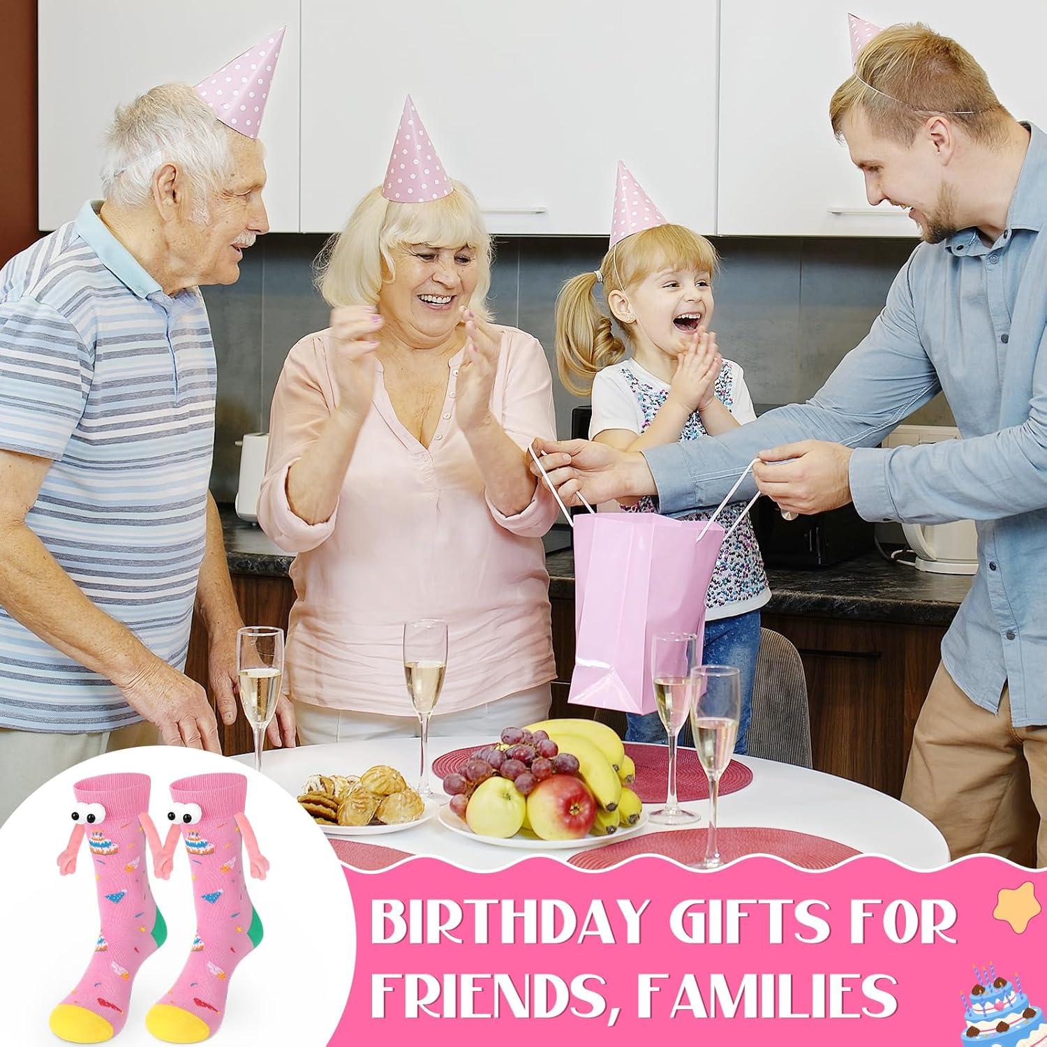 Calcetines Magnéticos Rosa para Cumpleaños y San Valentín