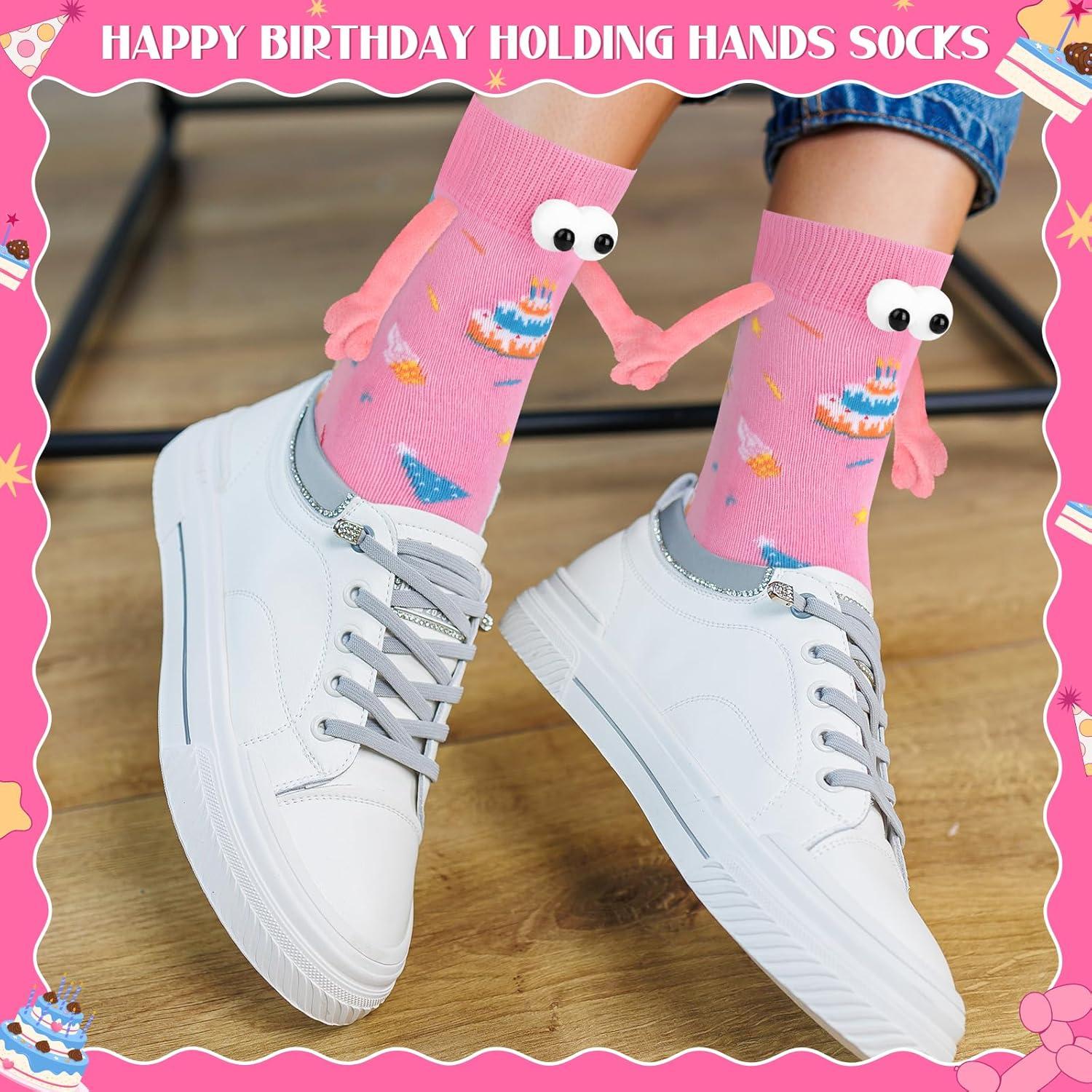 Calcetines Magnéticos Rosa para Cumpleaños y San Valentín