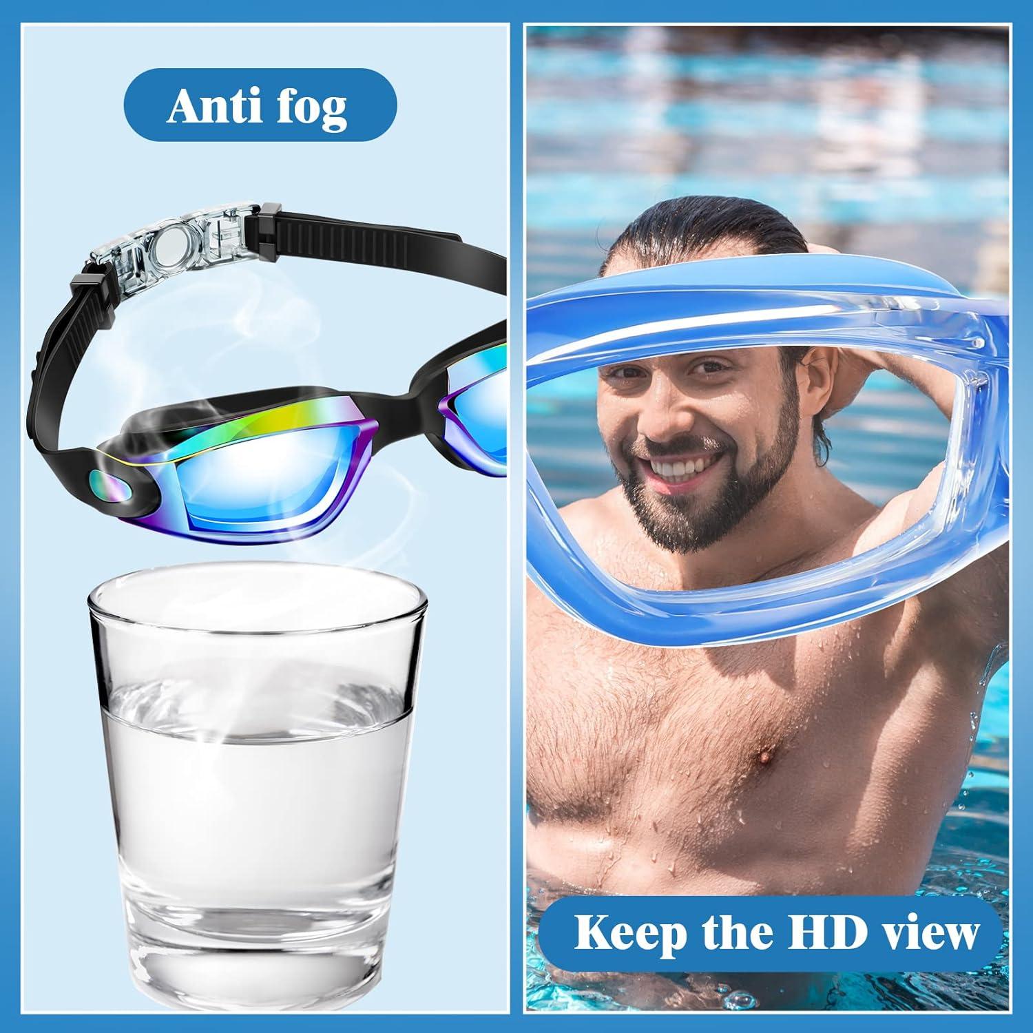 Konohan 10 Gafas de Natación Antivaho Silicona para Adultos y Niños
