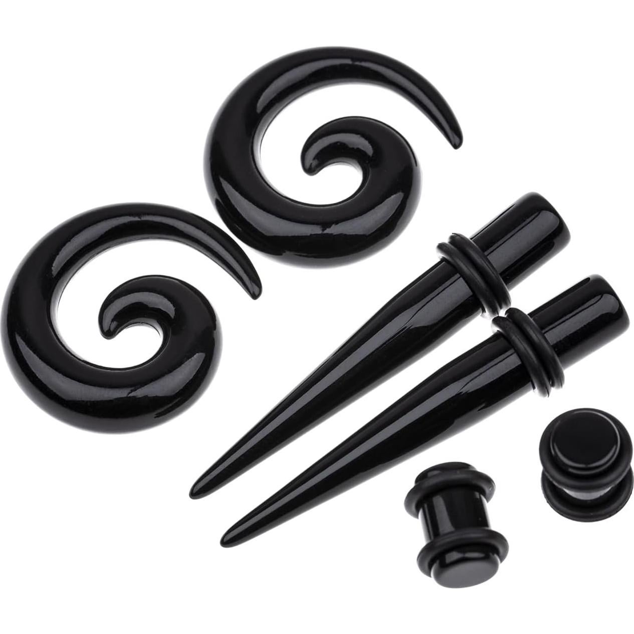 Kit de Estiramiento de Orejas Memsion 54 Piezas 1.6-10mm