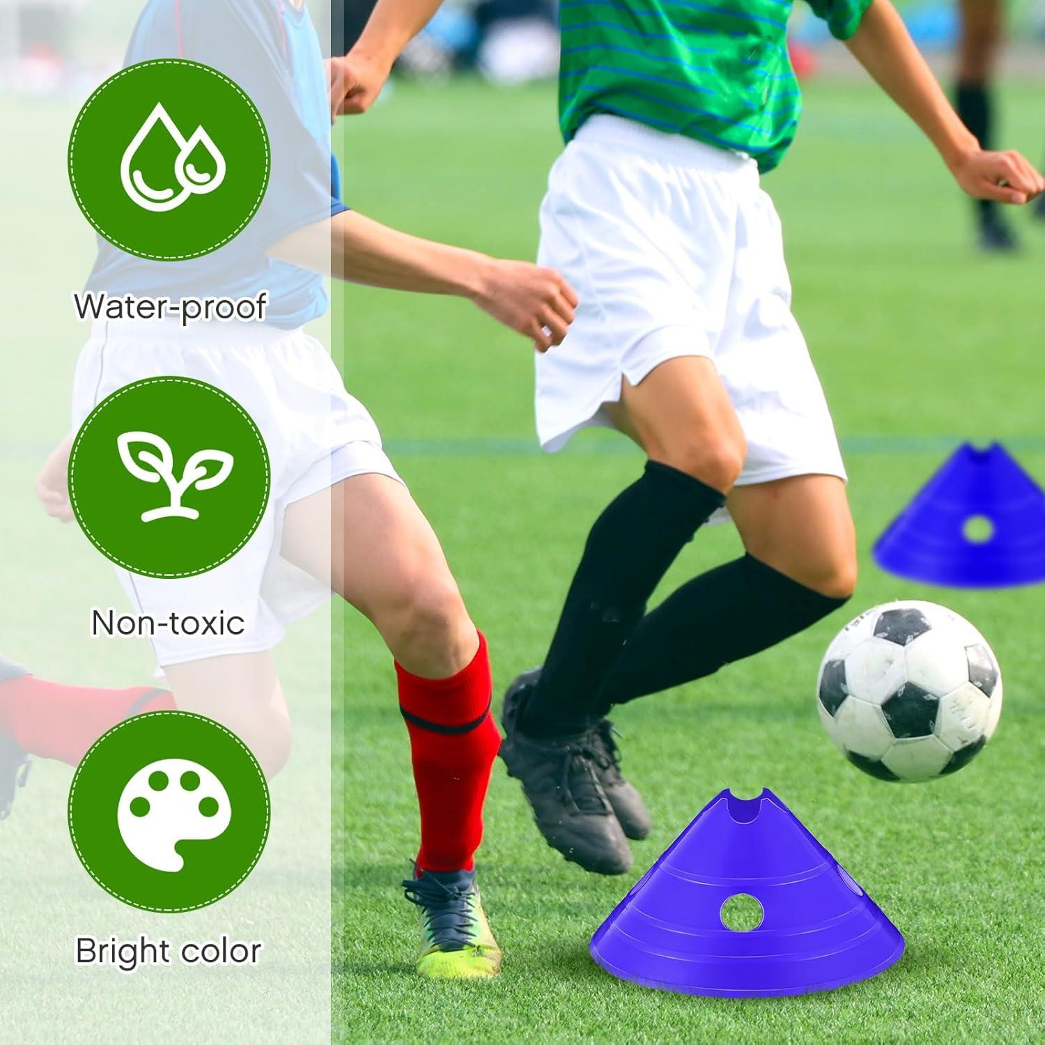 Conos de Disco Jumbo ShinyRelief 20 Piezas Azul para Entrenamiento