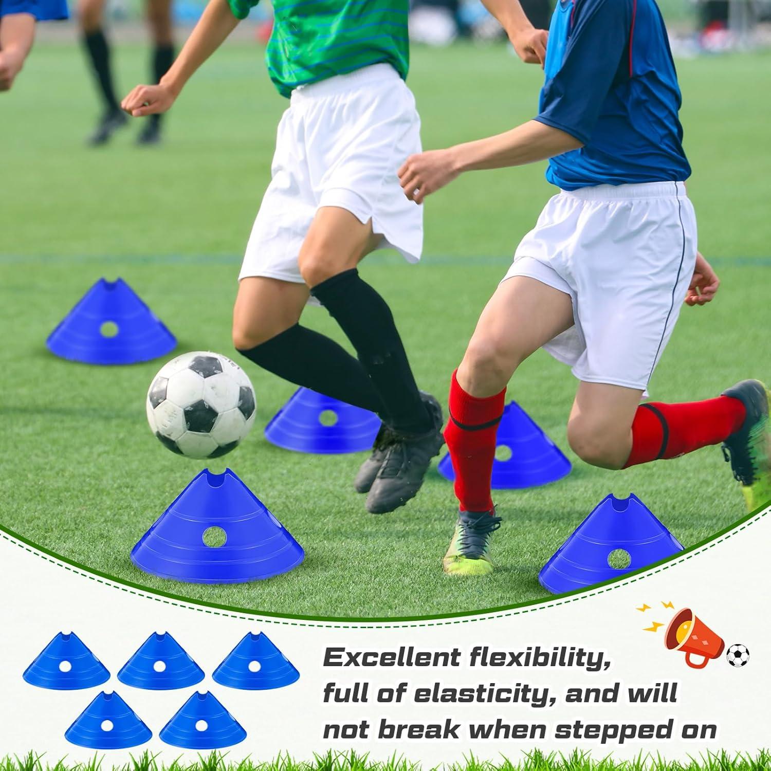 Conos de Disco Jumbo ShinyRelief 20 Piezas Azul para Entrenamiento