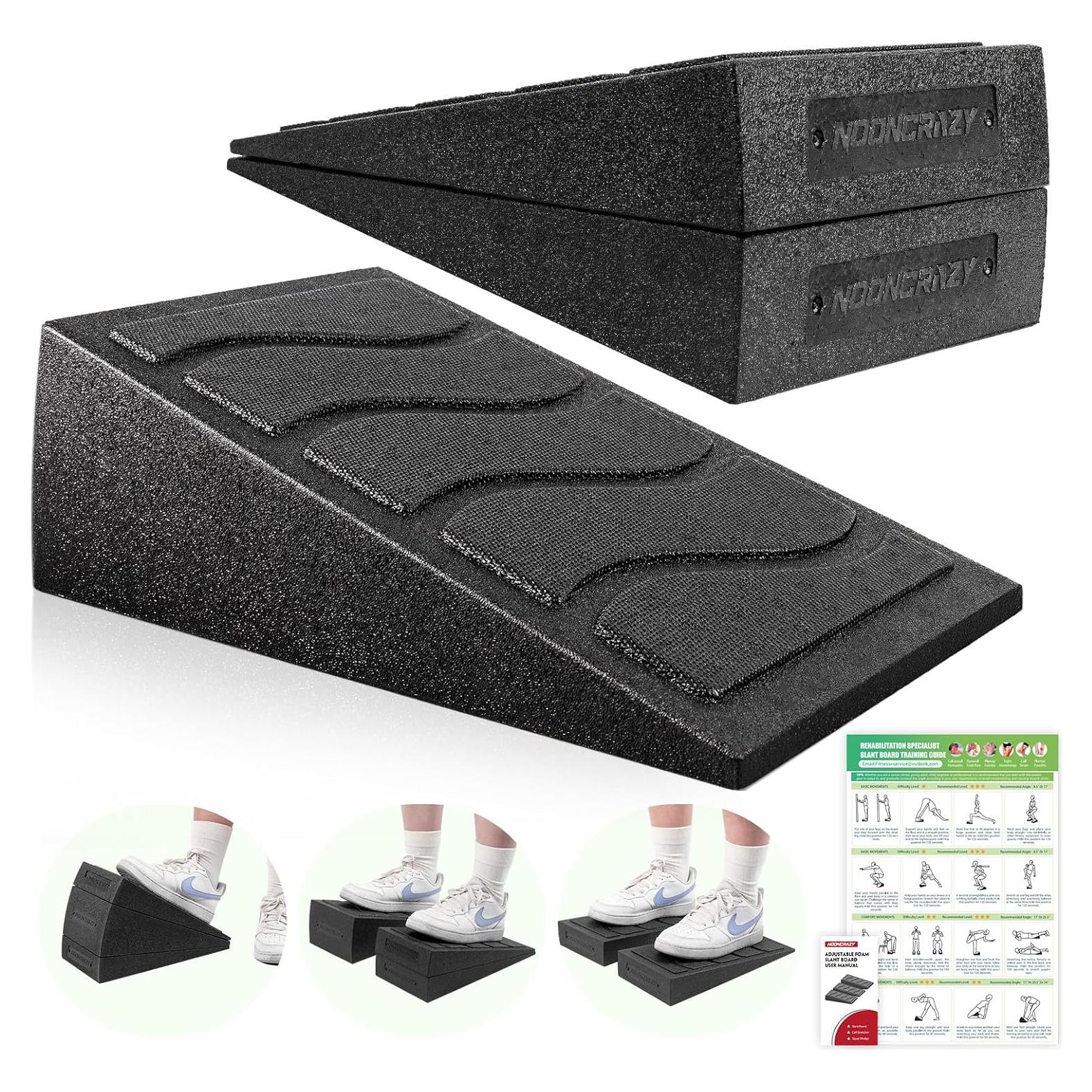 Tablero Inclinado para Estiramiento de Pantorrillas Nooncrazy, 5 Ángulos Ajustables, 217.72 kg