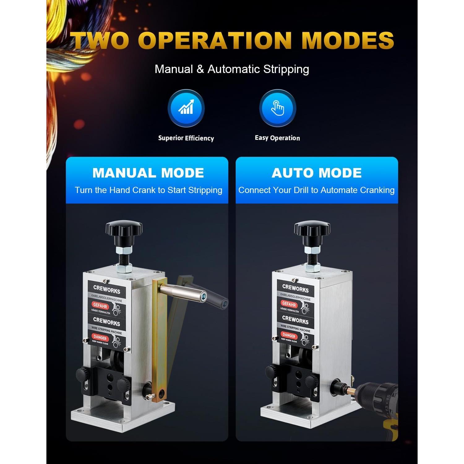 Desforradora Manual de Cables CREWORKS WSMSD2501 1.5-25 mm