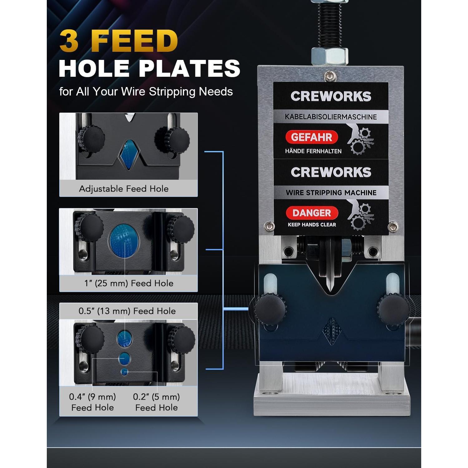 Desforradora Manual de Cables CREWORKS WSMSD2501 1.5-25 mm