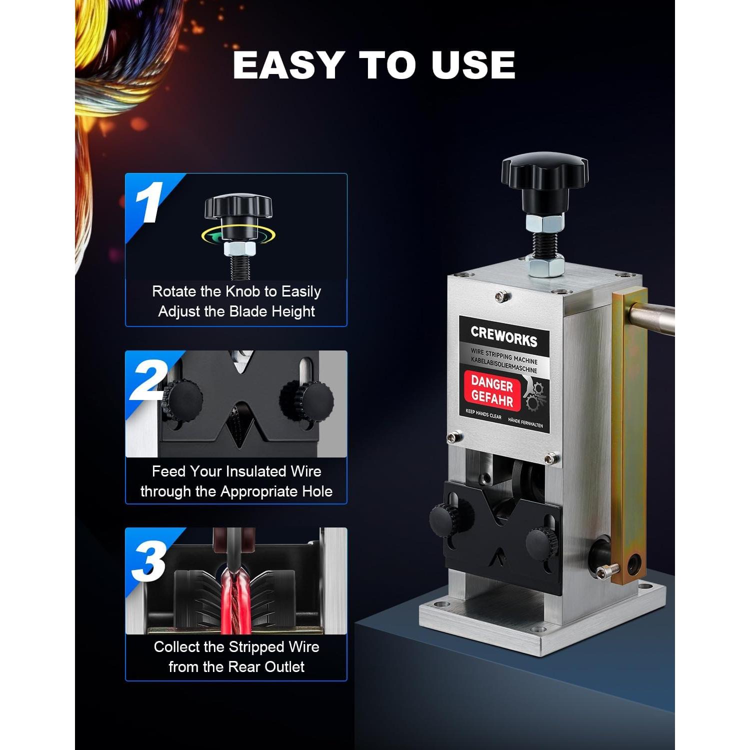 Desforradora Manual de Cables CREWORKS WSMSD2501 1.5-25 mm