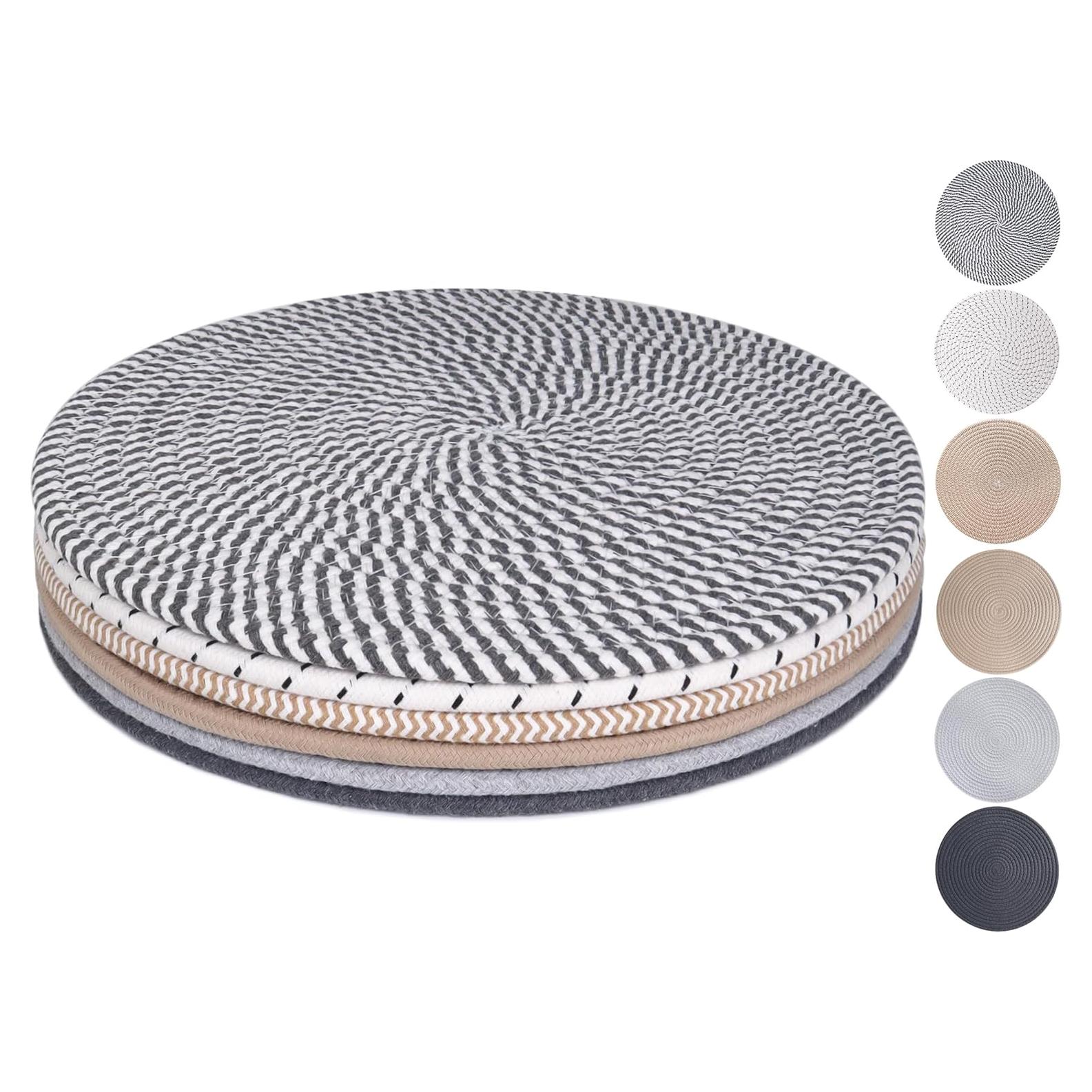 Trivetes redondos GravGrow 33 cm - 6 piezas resistentes al calor