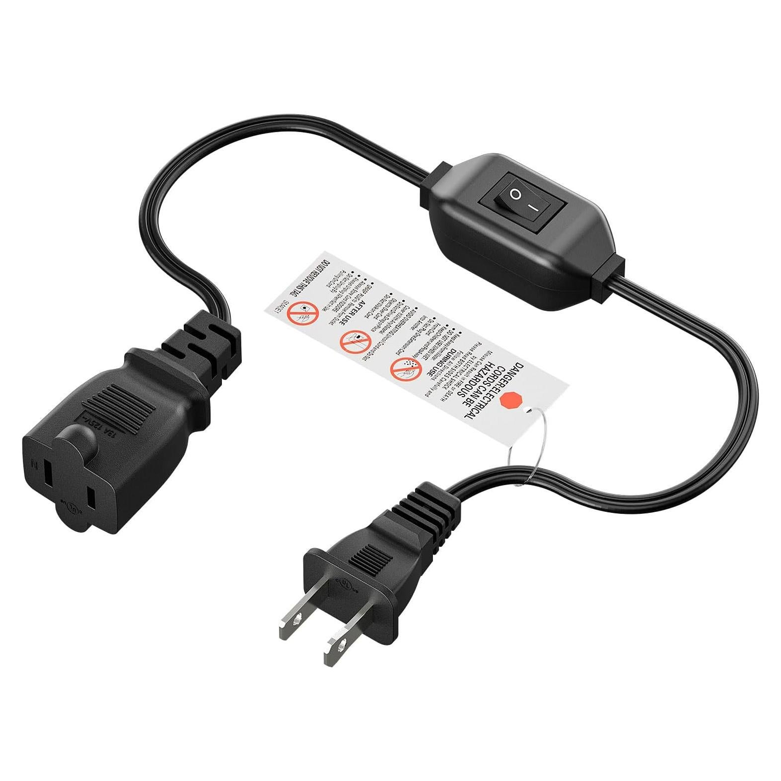 Cable de Extensión con Interruptor PluGrand 60cm 12A 125V