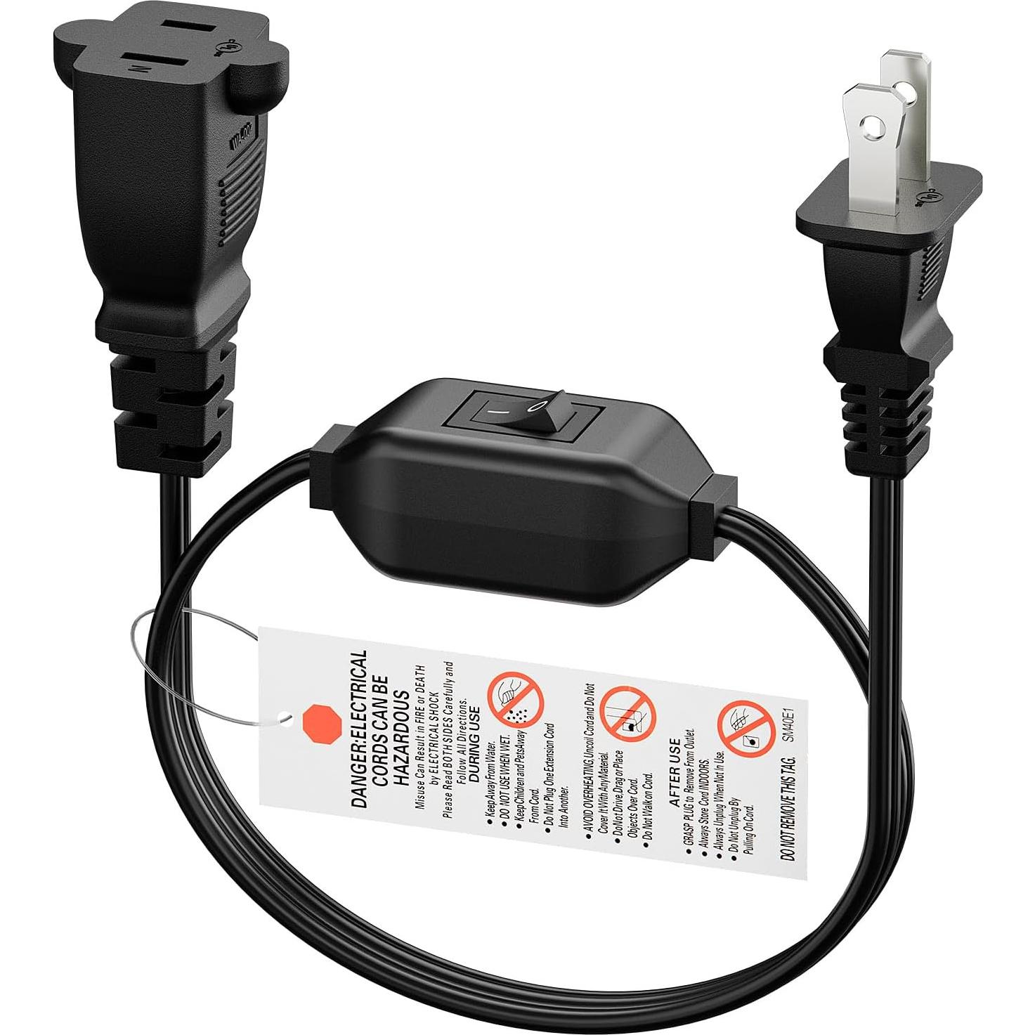 Cable de Extensión con Interruptor PluGrand 60cm 12A 125V