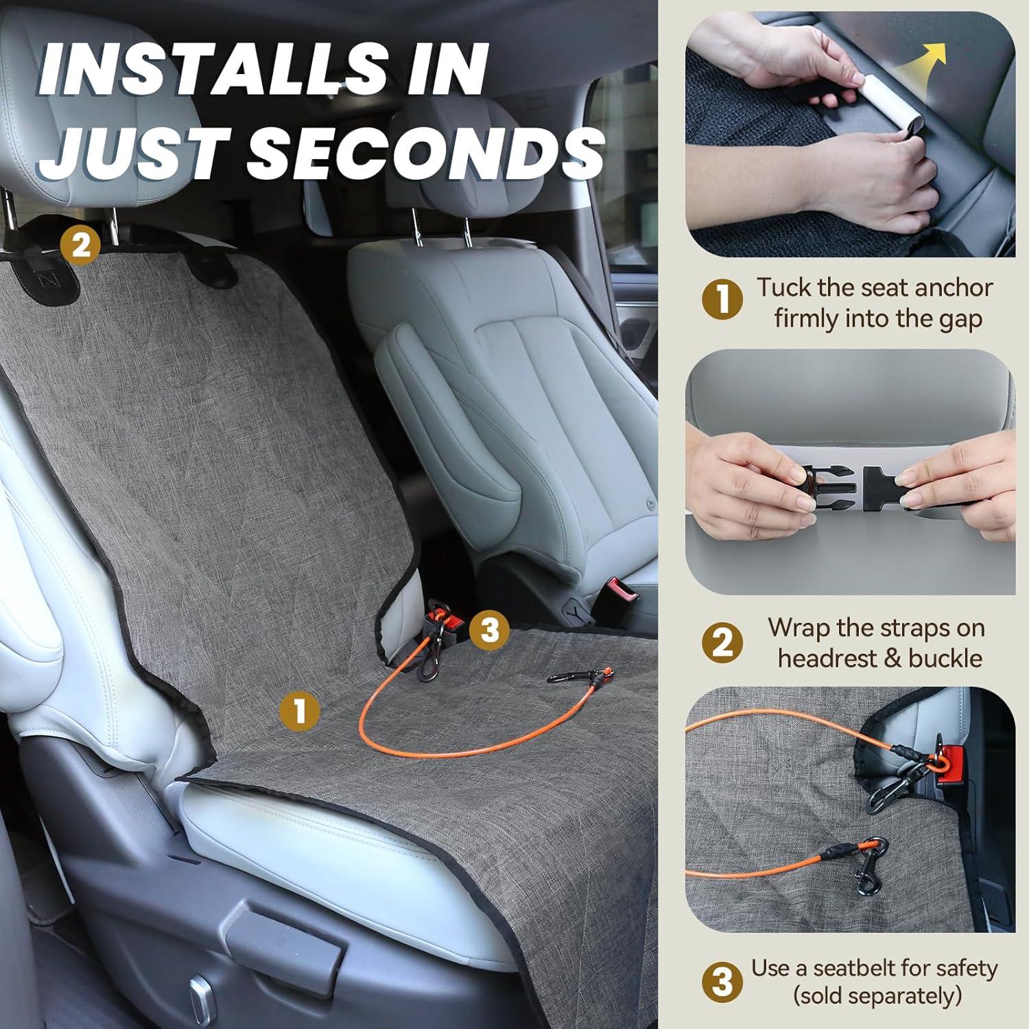 Funda de Asiento Delantero para Perros VIVAGLORY 63 cm Gris Jaspeado