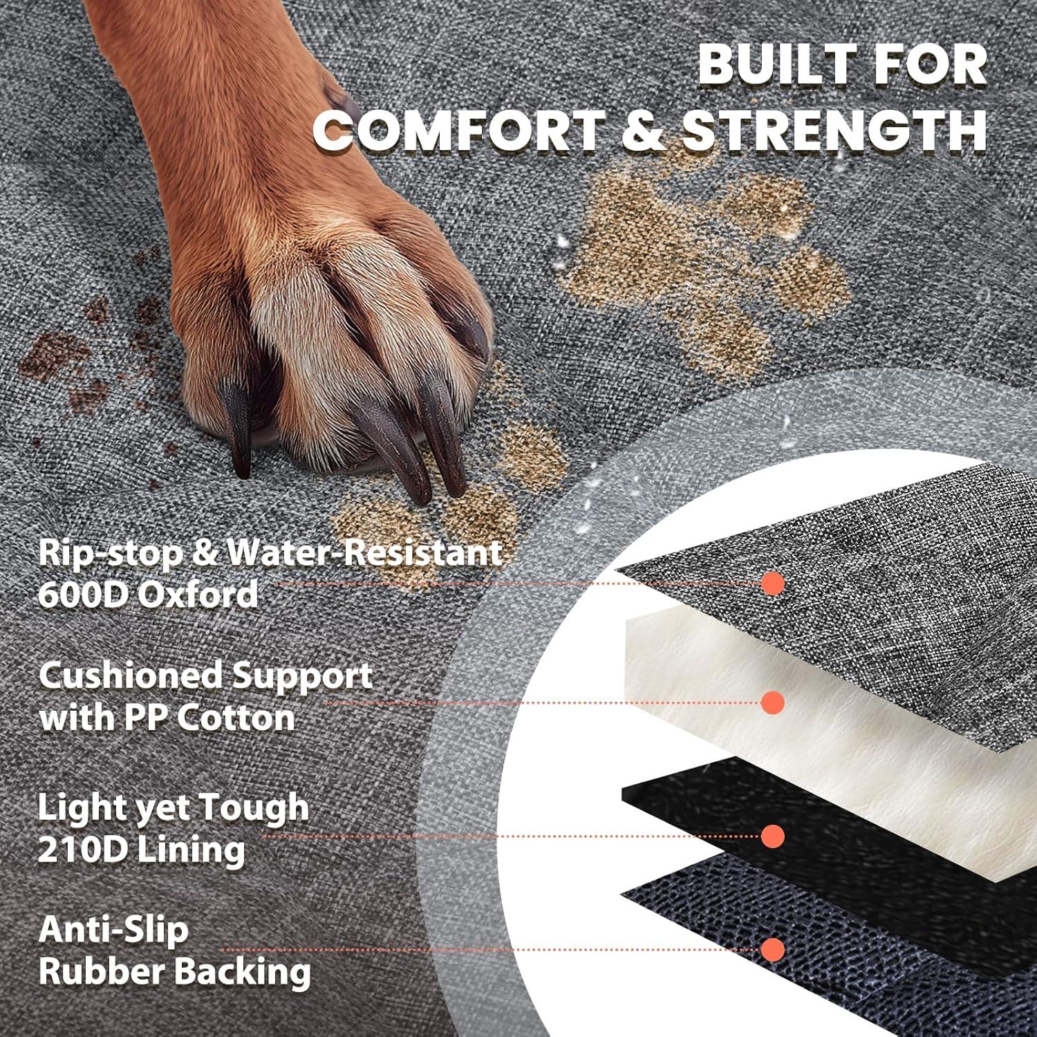 Funda de Asiento Delantero para Perros VIVAGLORY 63 cm Gris Jaspeado