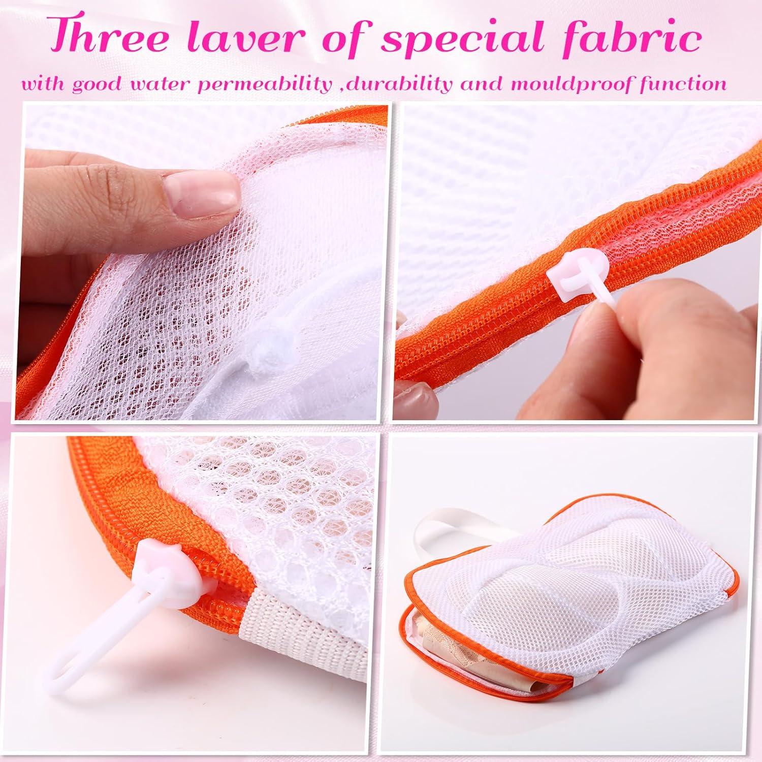 9 Bolsas de Lavado de Sujetadores Ribbonlic - Malla Grande