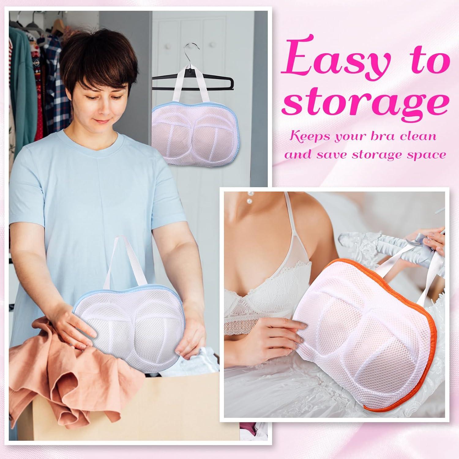 9 Bolsas de Lavado de Sujetadores Ribbonlic - Malla Grande