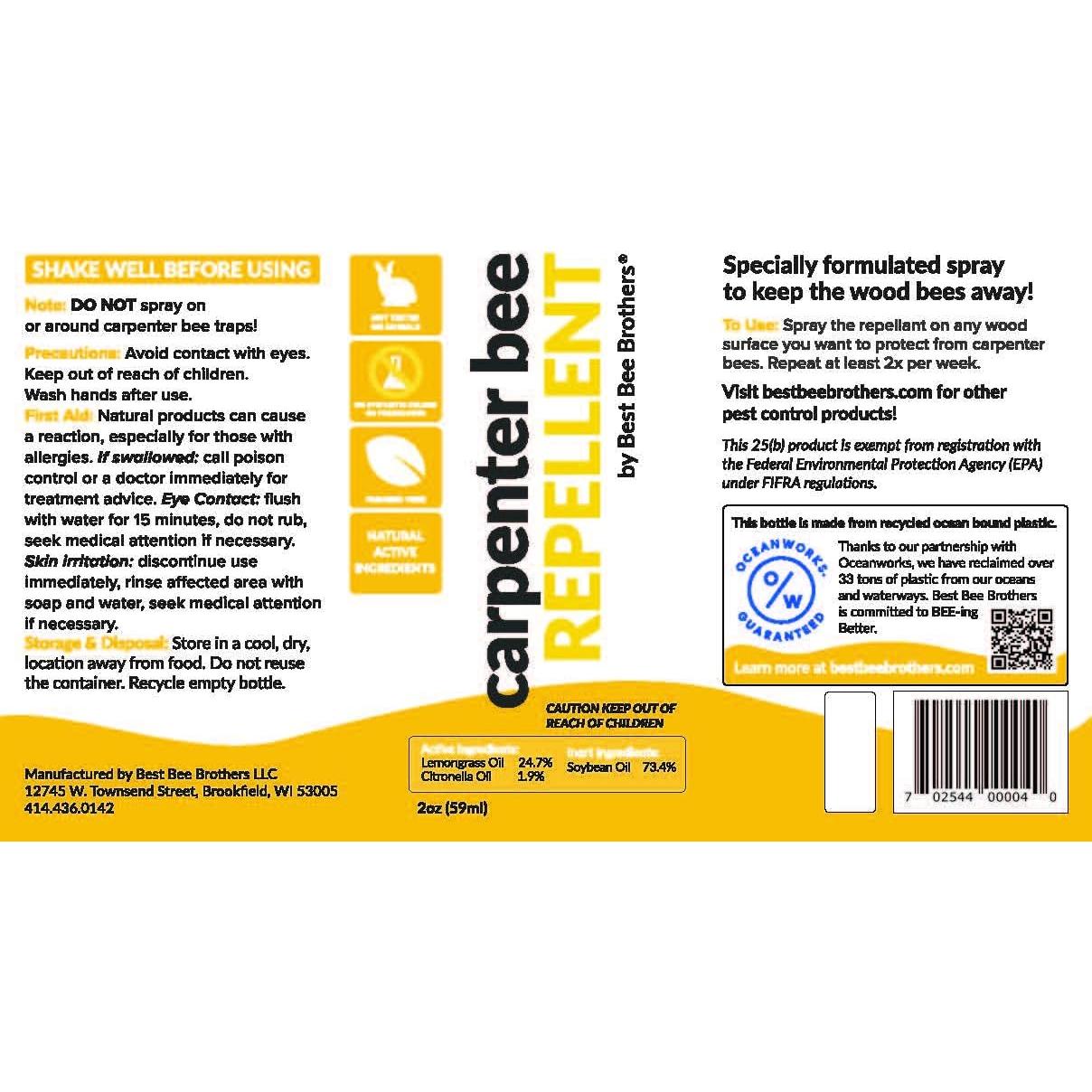 Spray Repelente de Abejas Carpinteras Best Bee Brothers 59 ml