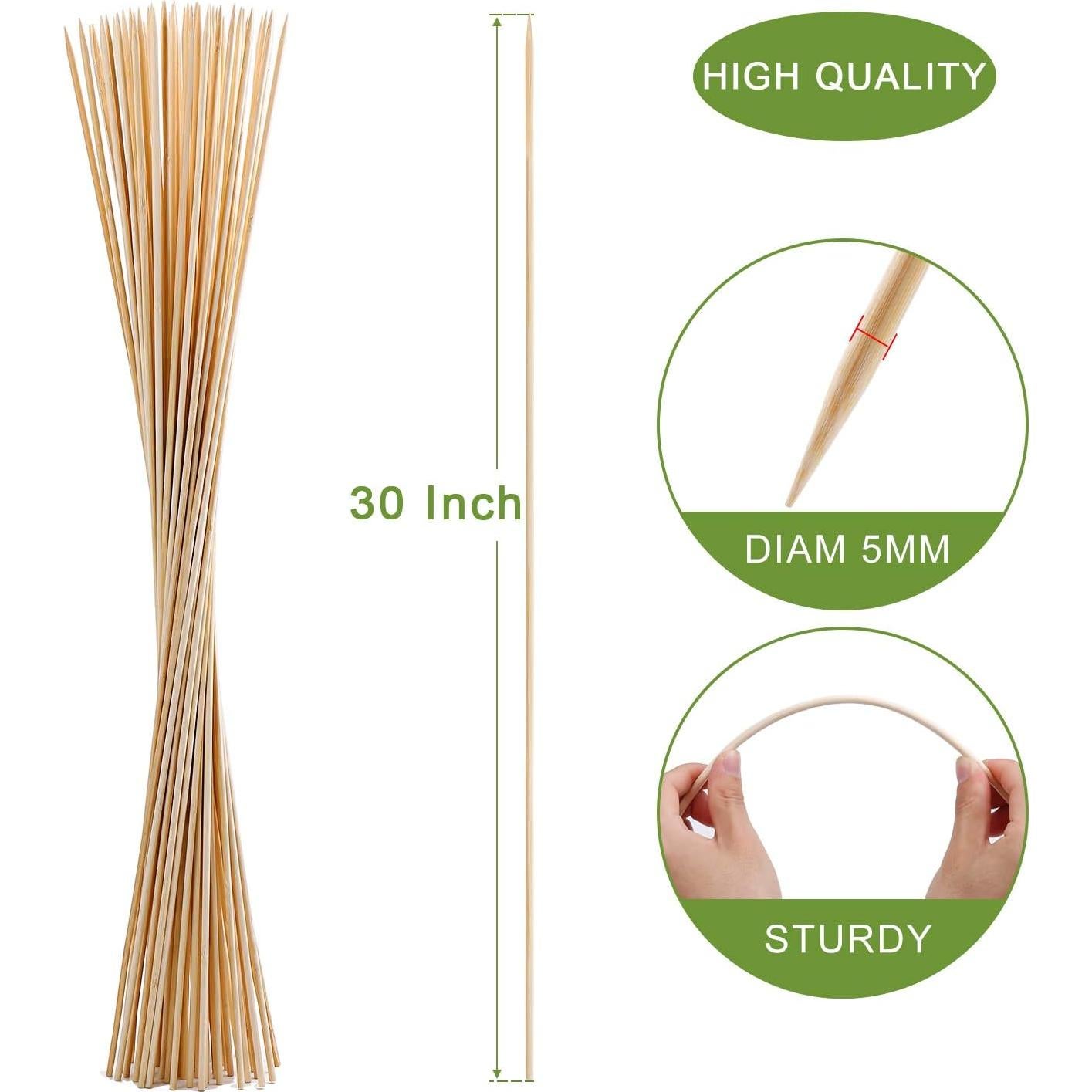 60 Palitos de Asar de Bambú NadaKin 75 cm para S'mores