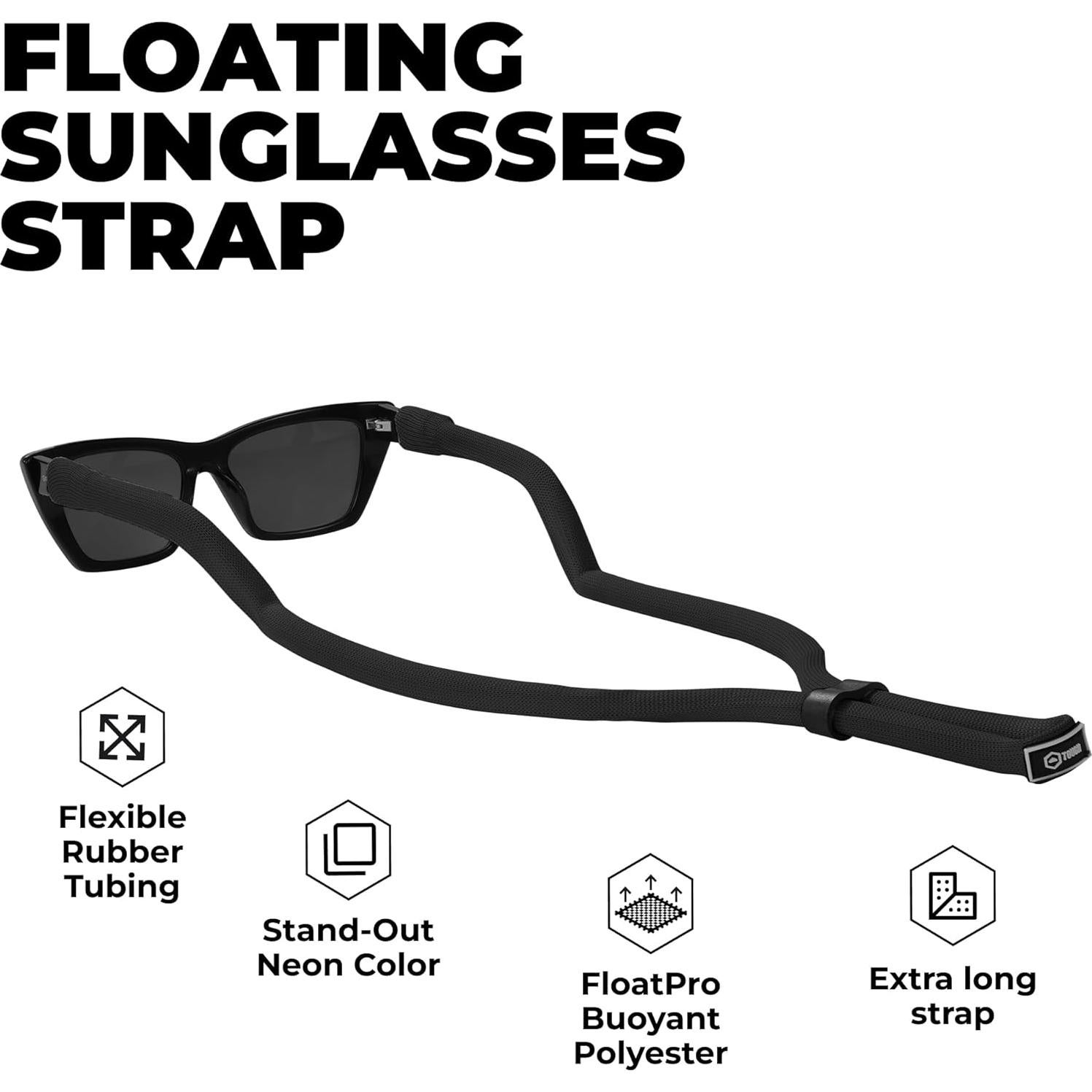 Correa Flotante para Gafas Tough Headwear - Neopreno Negro