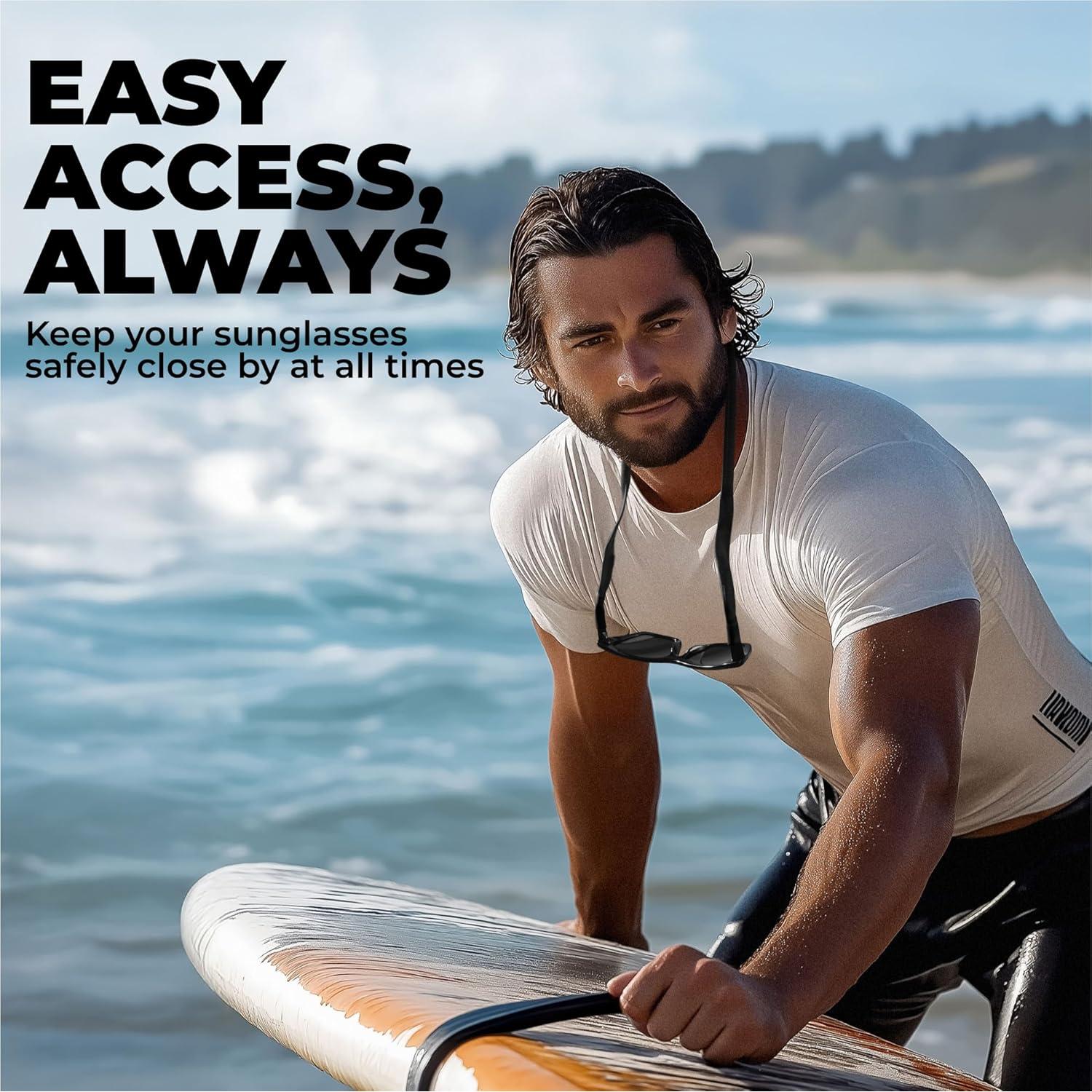 Correa Flotante para Gafas Tough Headwear - Neopreno Negro