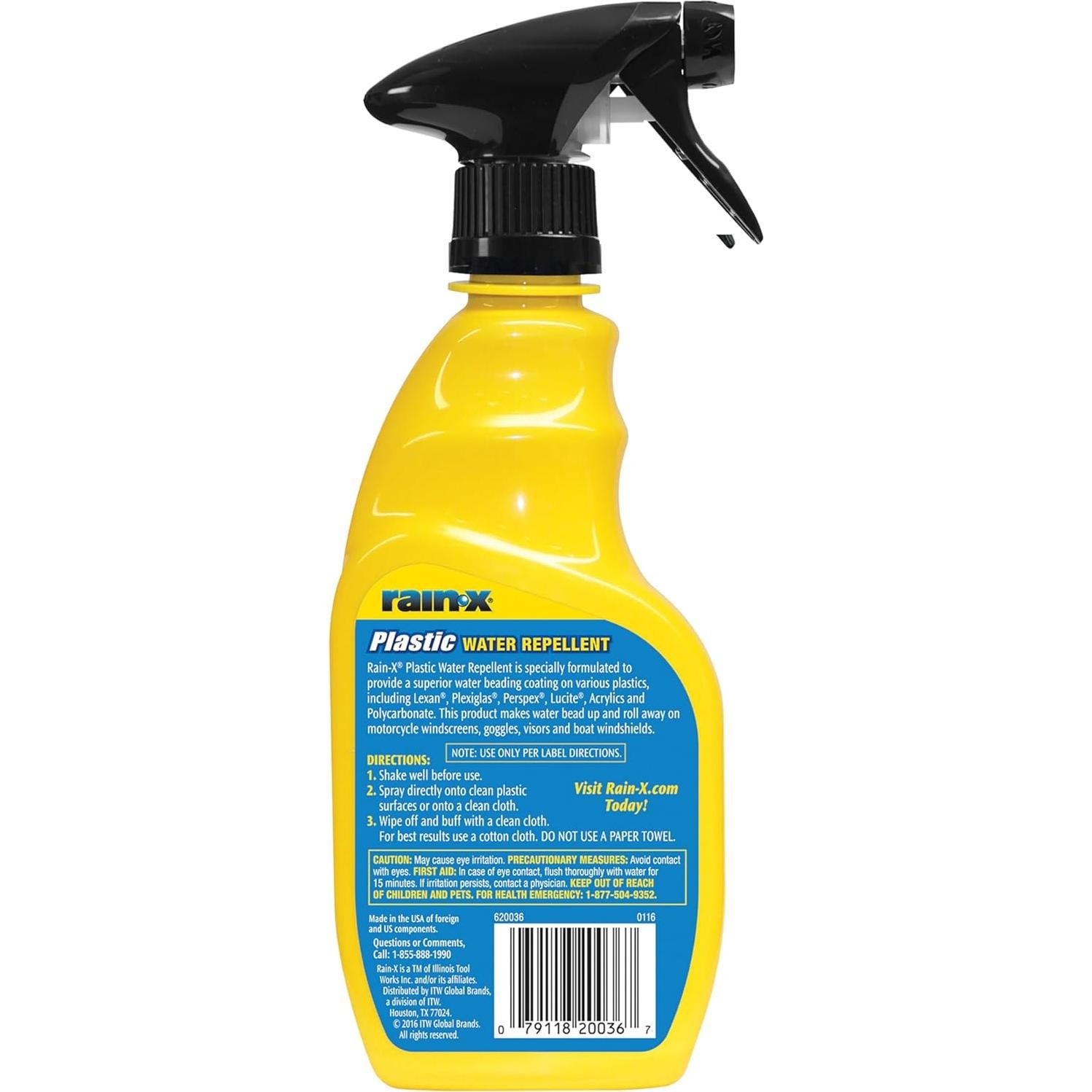 Tratamiento de Plástico Rain-X 620036 - 355 ml Hidrofóbico