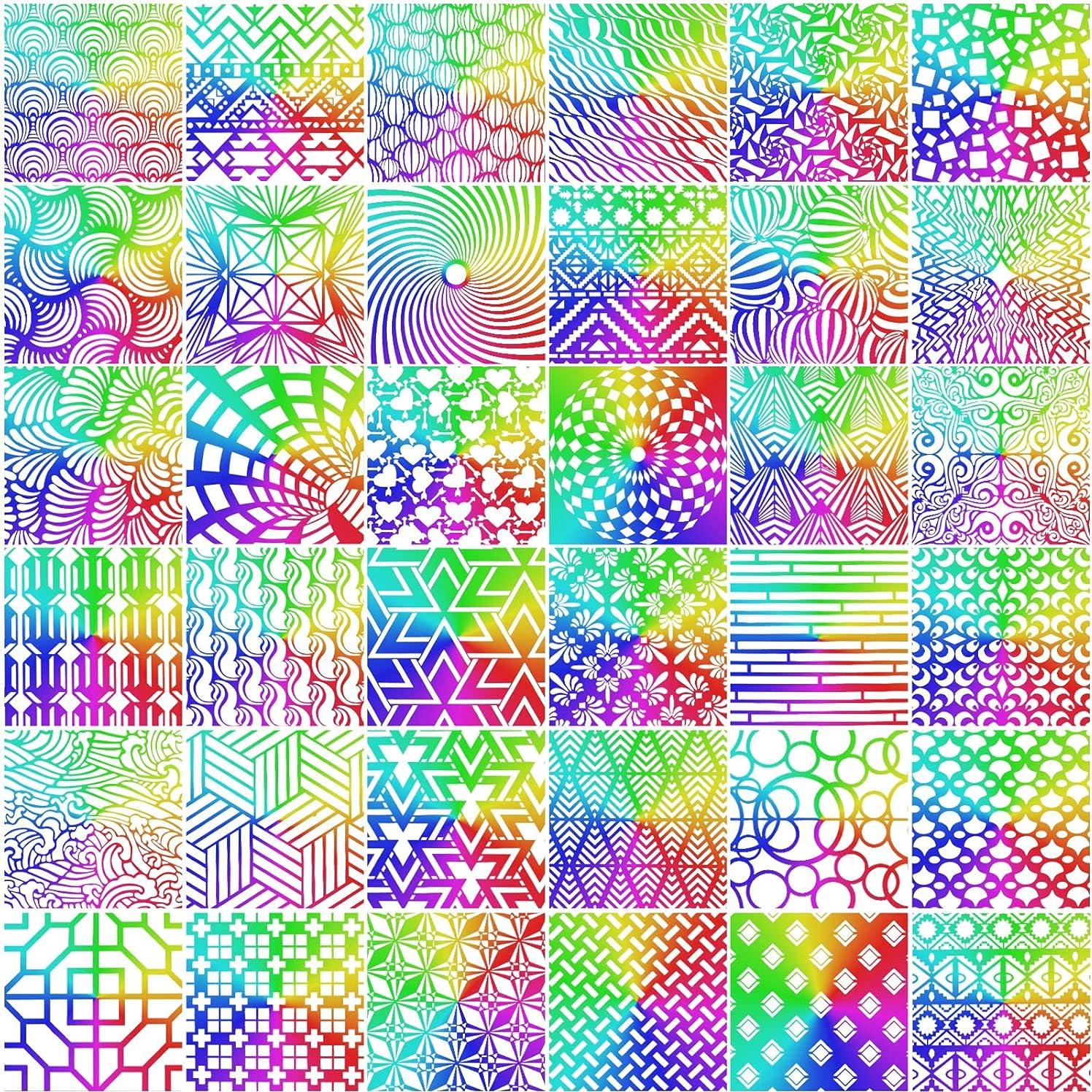 Plantillas Geométricas Tinlade 36 Piezas 12.7x12.7 cm