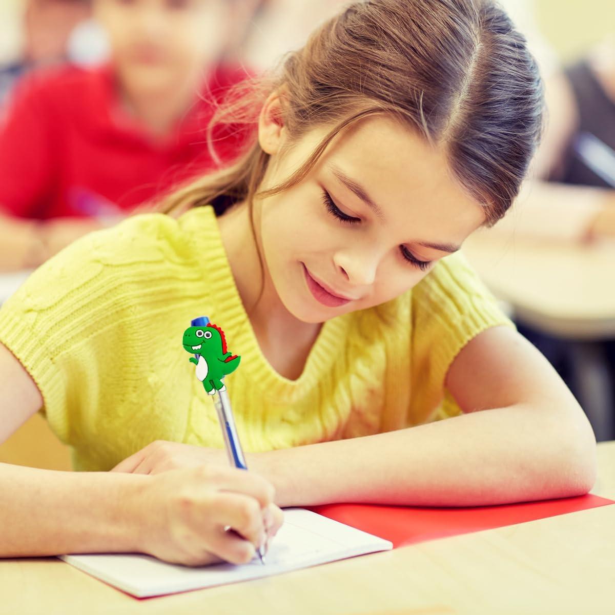 20 Adornos para Lápices Juszok PVC Suave Diversión Escolar