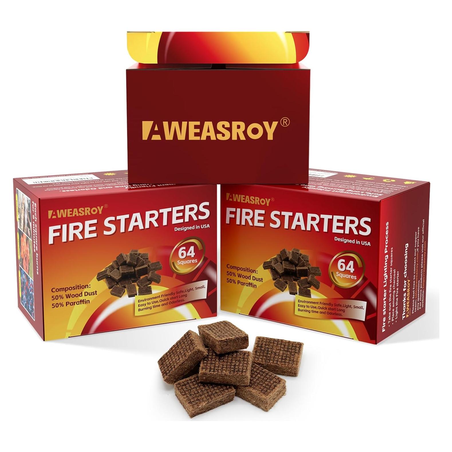 Iniciadores de Fuego AWEASROY 64 Cuadrados Impermeables