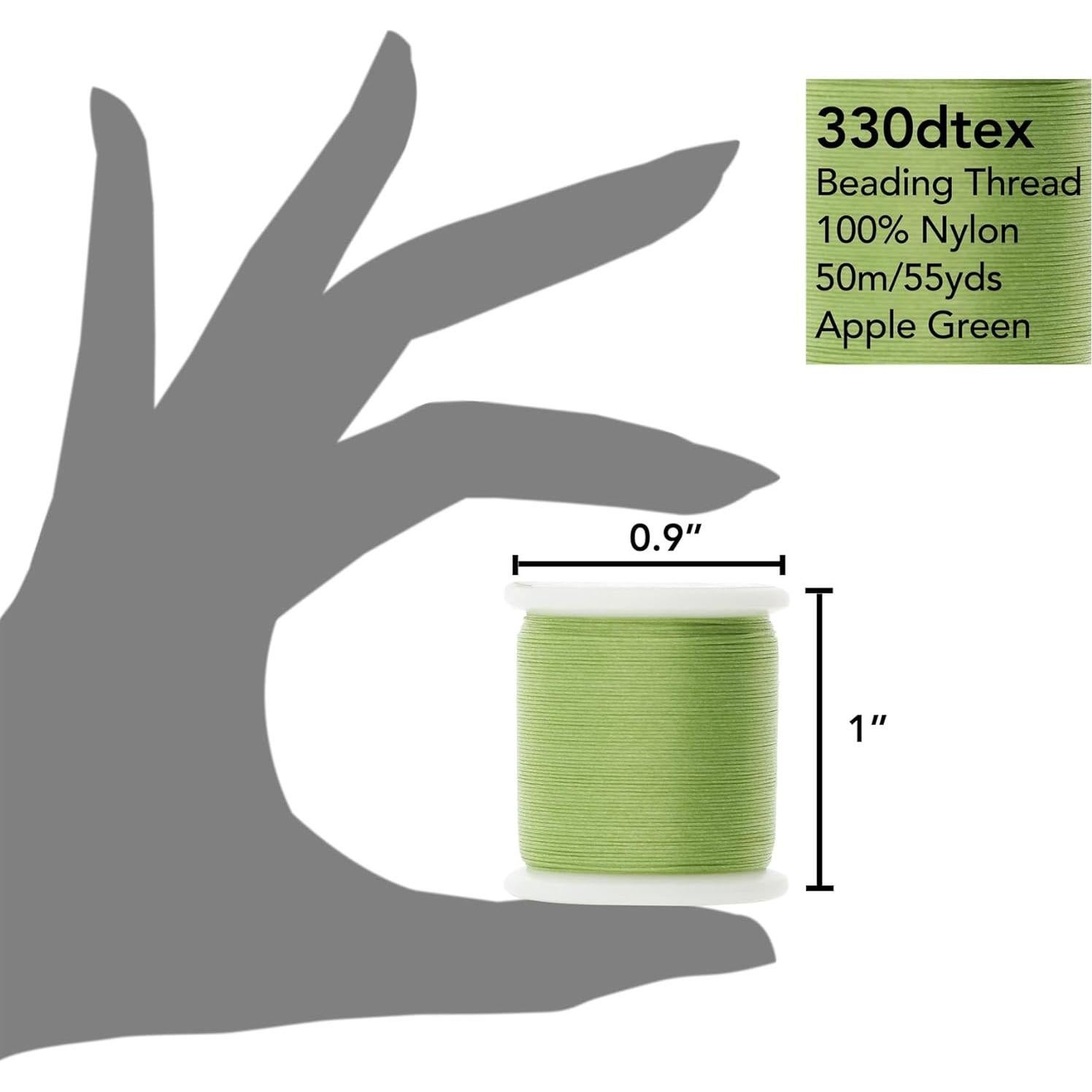 Hilo de Nylon KO The Beadsmith Verde Manzana 50m 330TEX