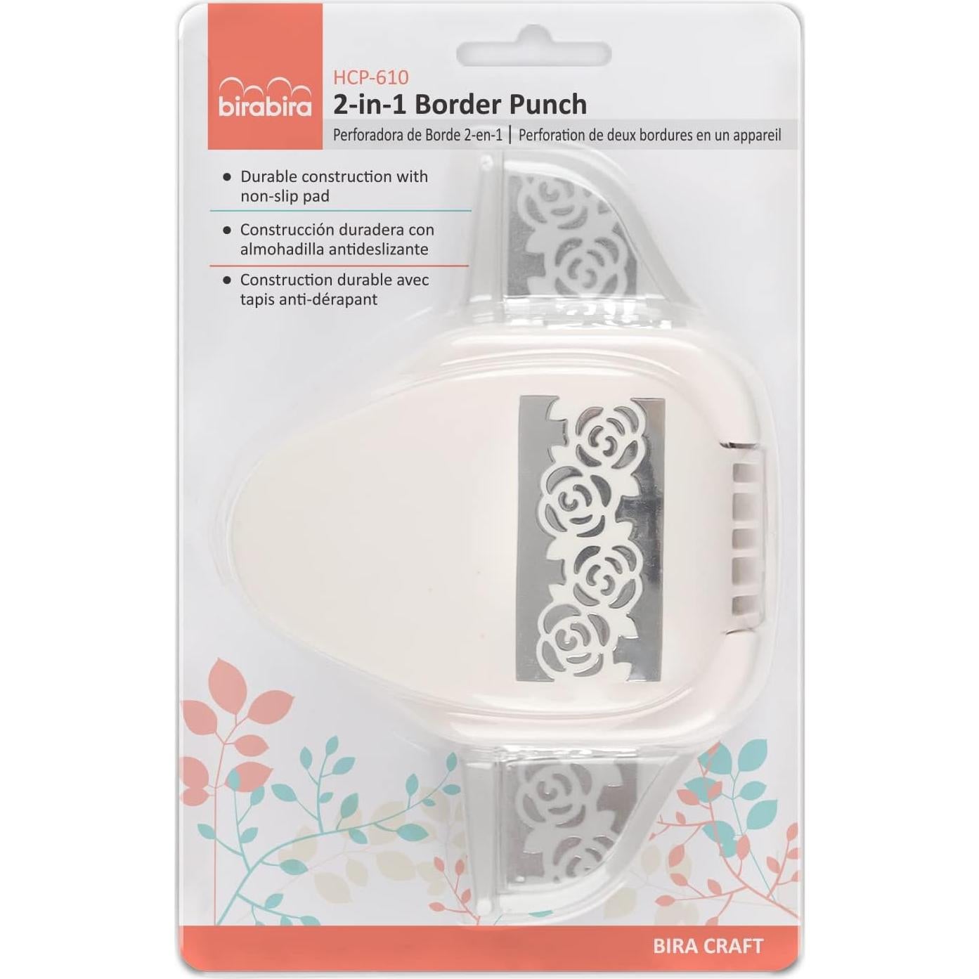 Troquel de Borde Bira Craft Rosales 2 en 1 para Scrapbooking