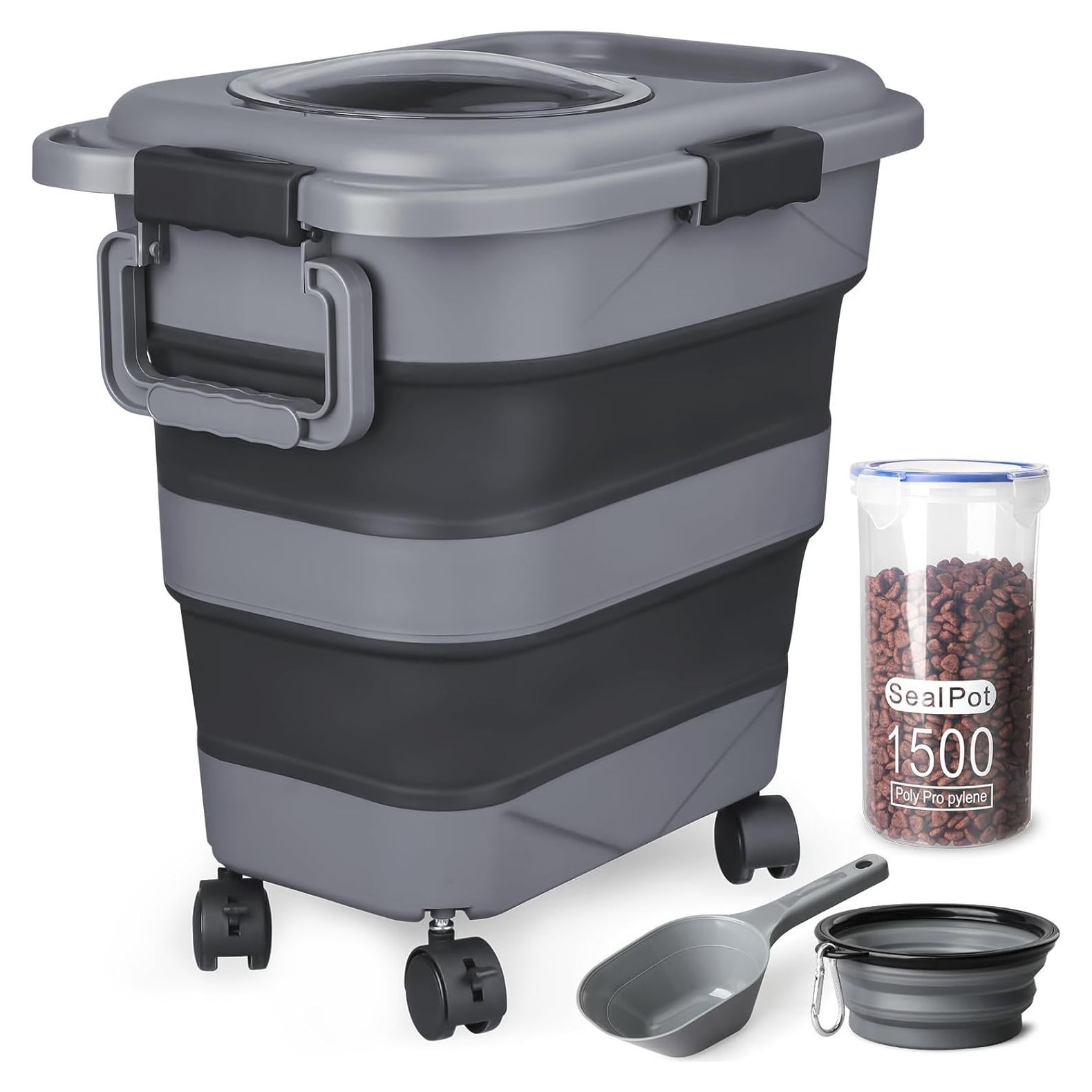 Contenedor Plegable TIOVERY para Comida de Mascotas 7.9L