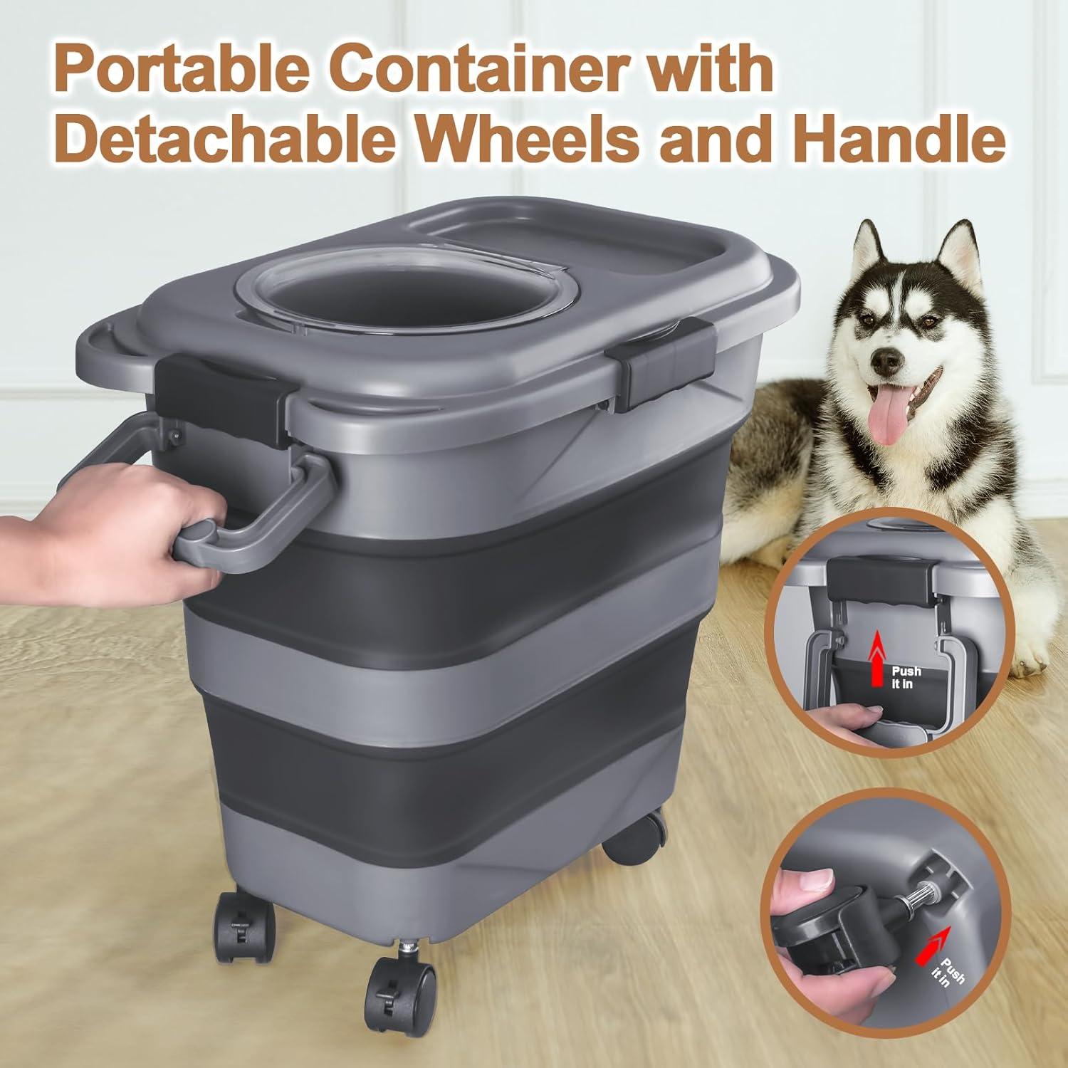 Contenedor Plegable TIOVERY para Comida de Mascotas 7.9L