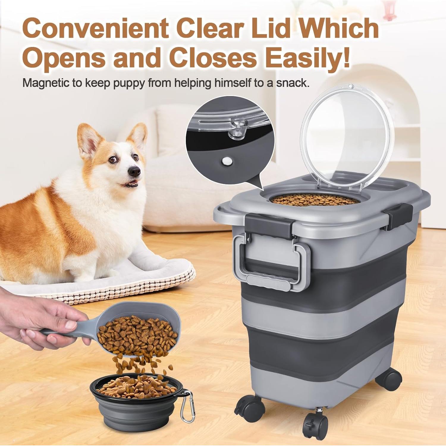 Contenedor Plegable TIOVERY para Comida de Mascotas 7.9L