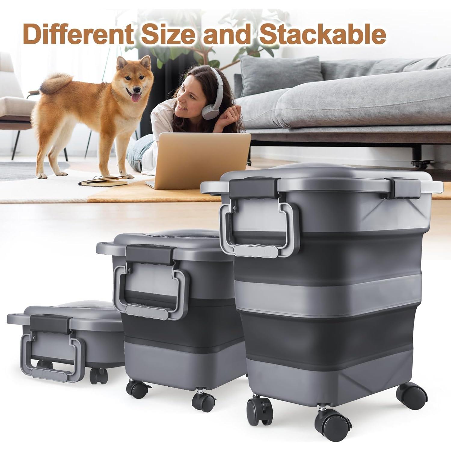 Contenedor Plegable TIOVERY para Comida de Mascotas 7.9L