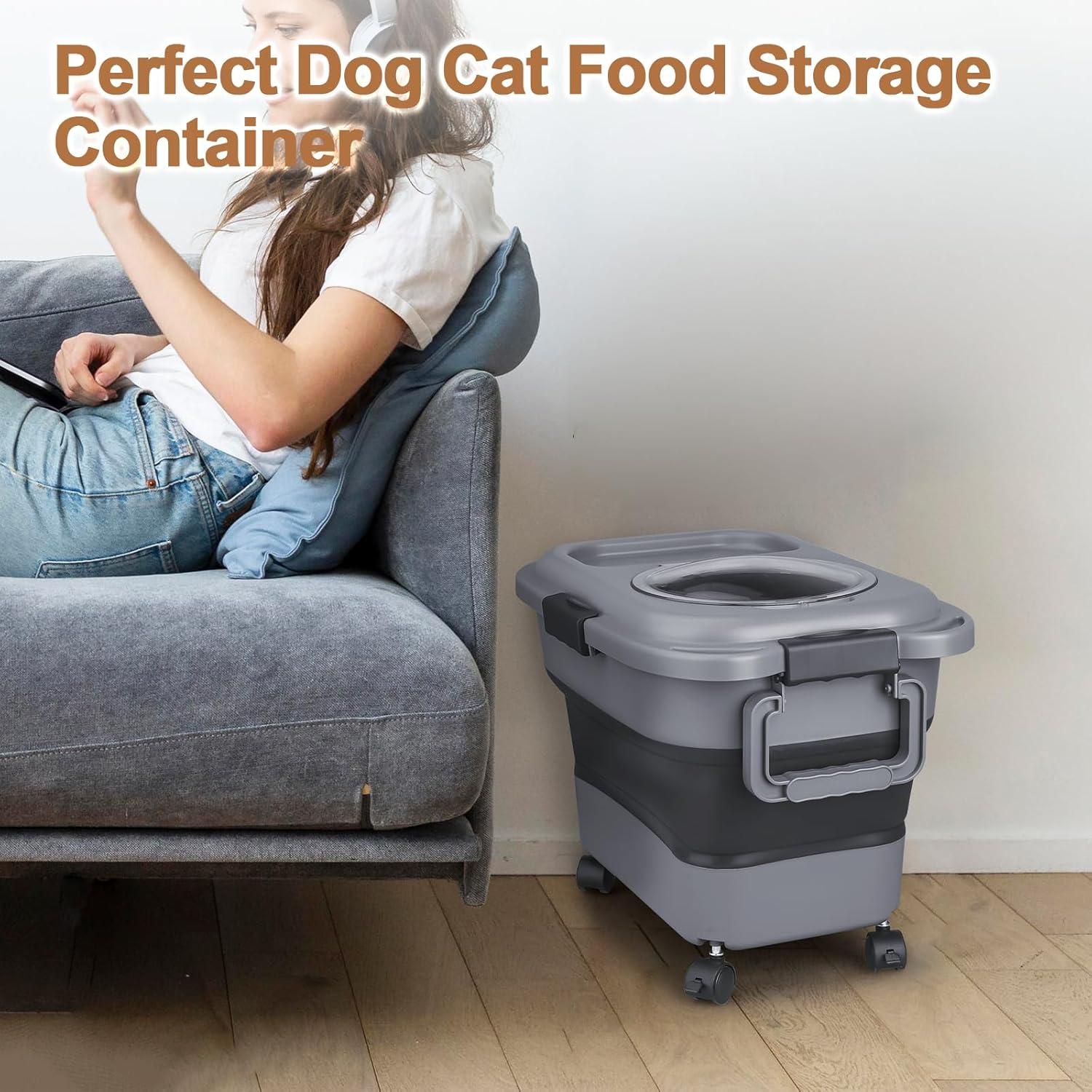 Contenedor Plegable TIOVERY para Comida de Mascotas 7.9L