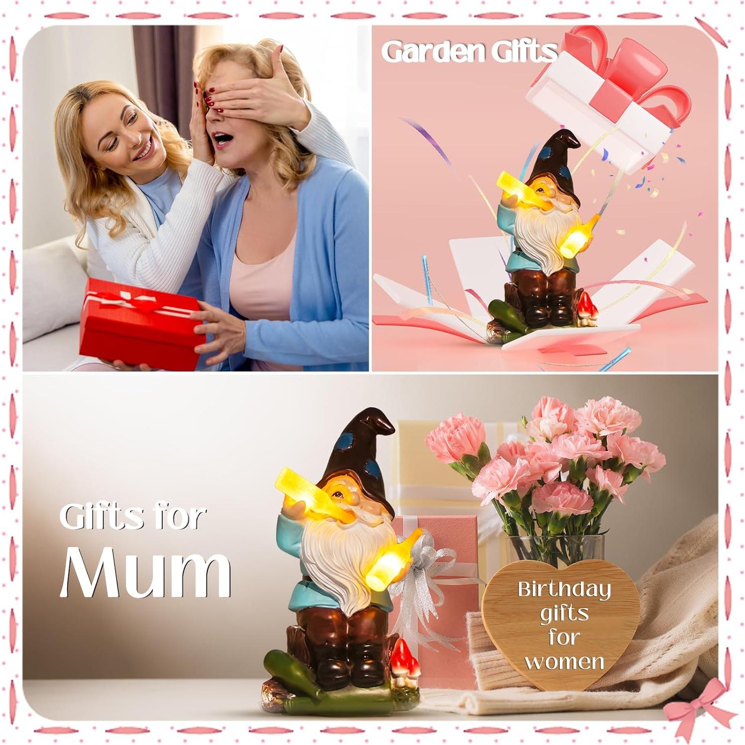 Gnomo de Jardín Borracho DKJOCKY con Luz LED - Decoración Exterior