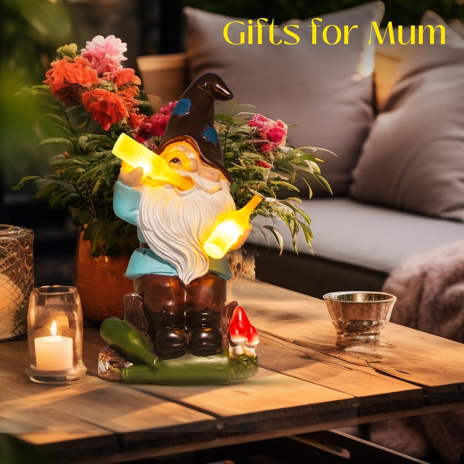 Gnomo de Jardín Borracho DKJOCKY con Luz LED - Decoración Exterior