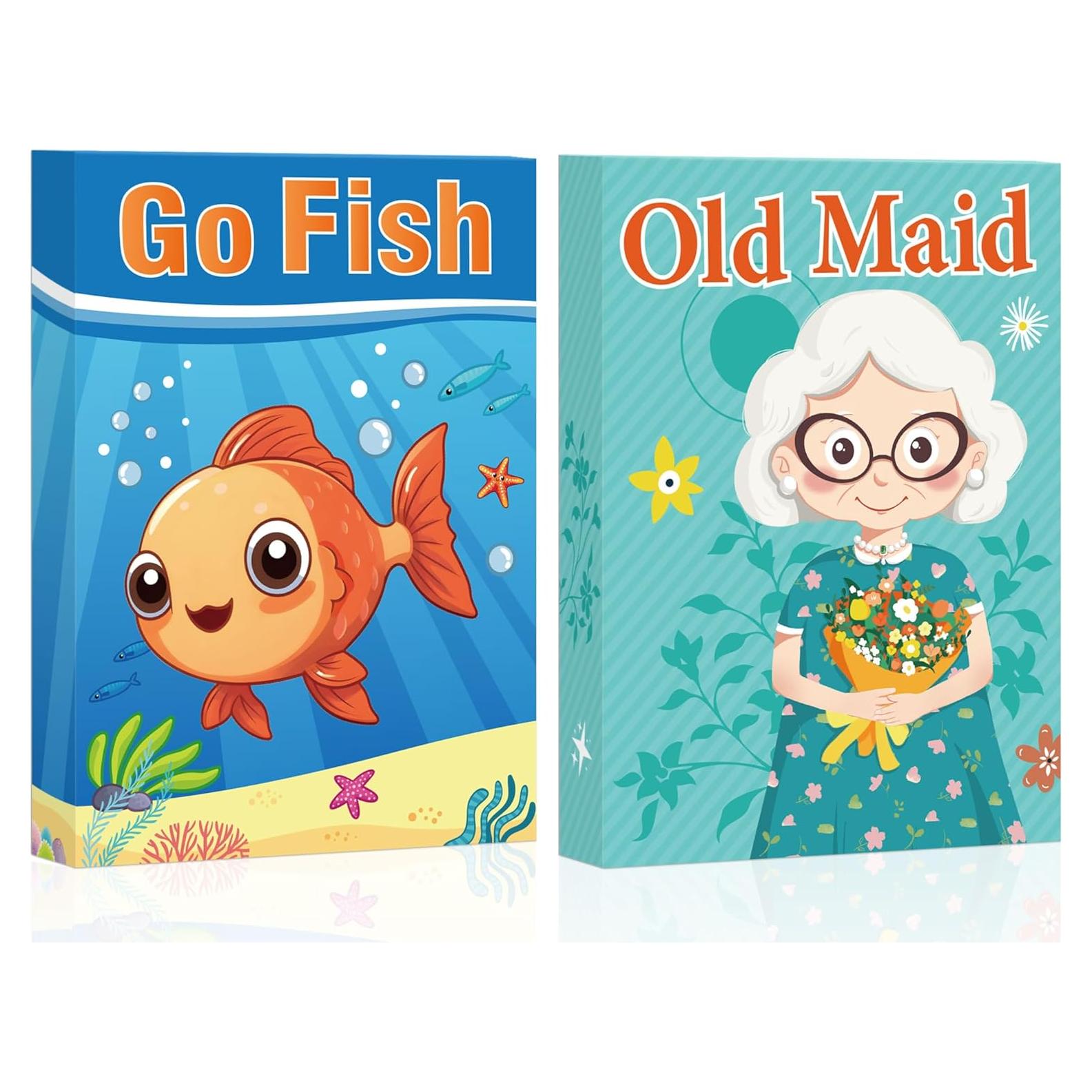 Juegos de Cartas Etyishe Ve a Pescar y Vieja Doncella para Niños