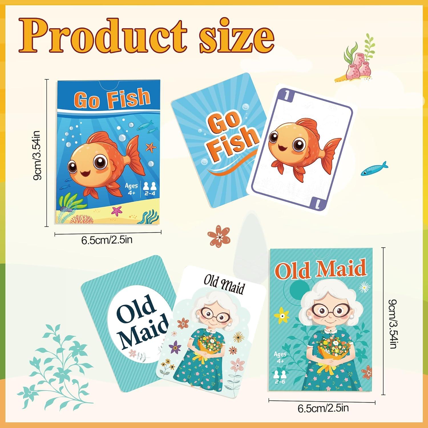 Juegos de Cartas Etyishe Ve a Pescar y Vieja Doncella para Niños