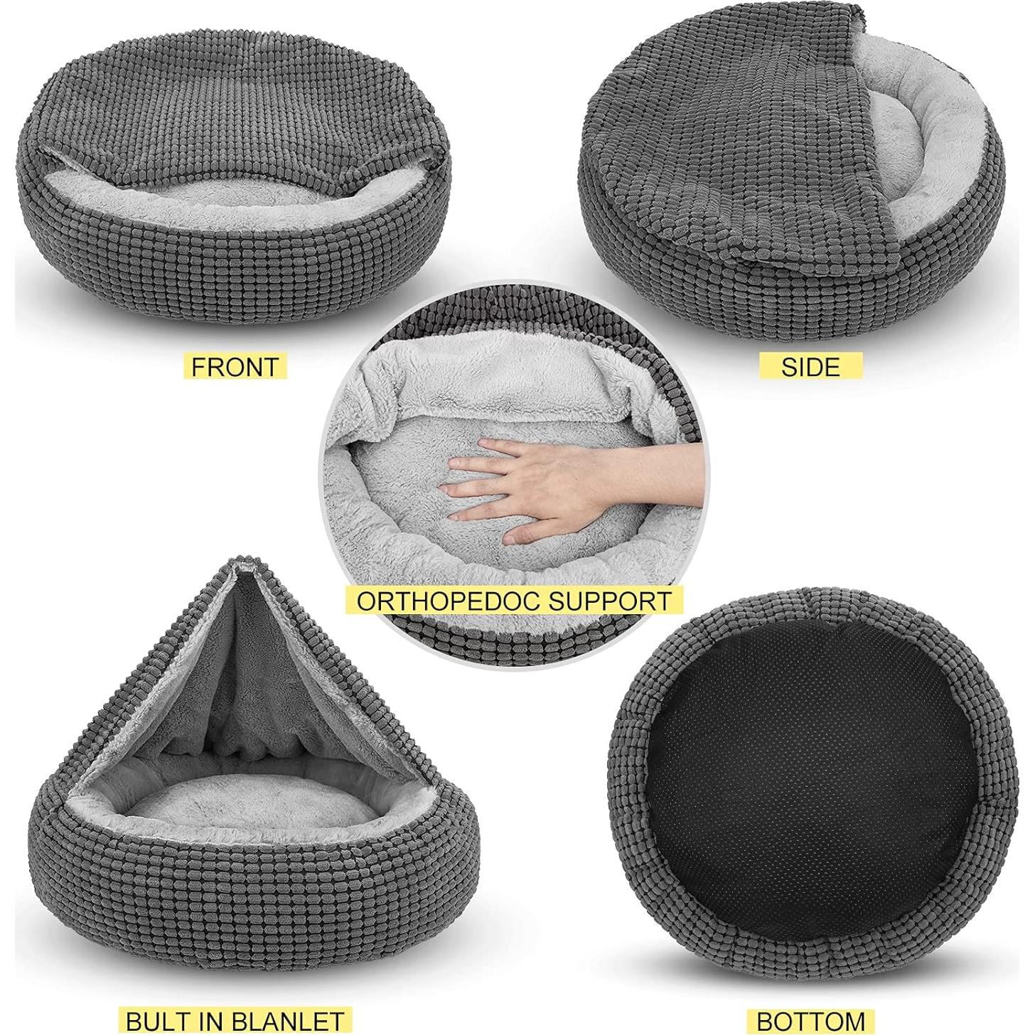 Cama Redonda para Perro Pequeño SIWA MARY 58.42cm Antiestrés