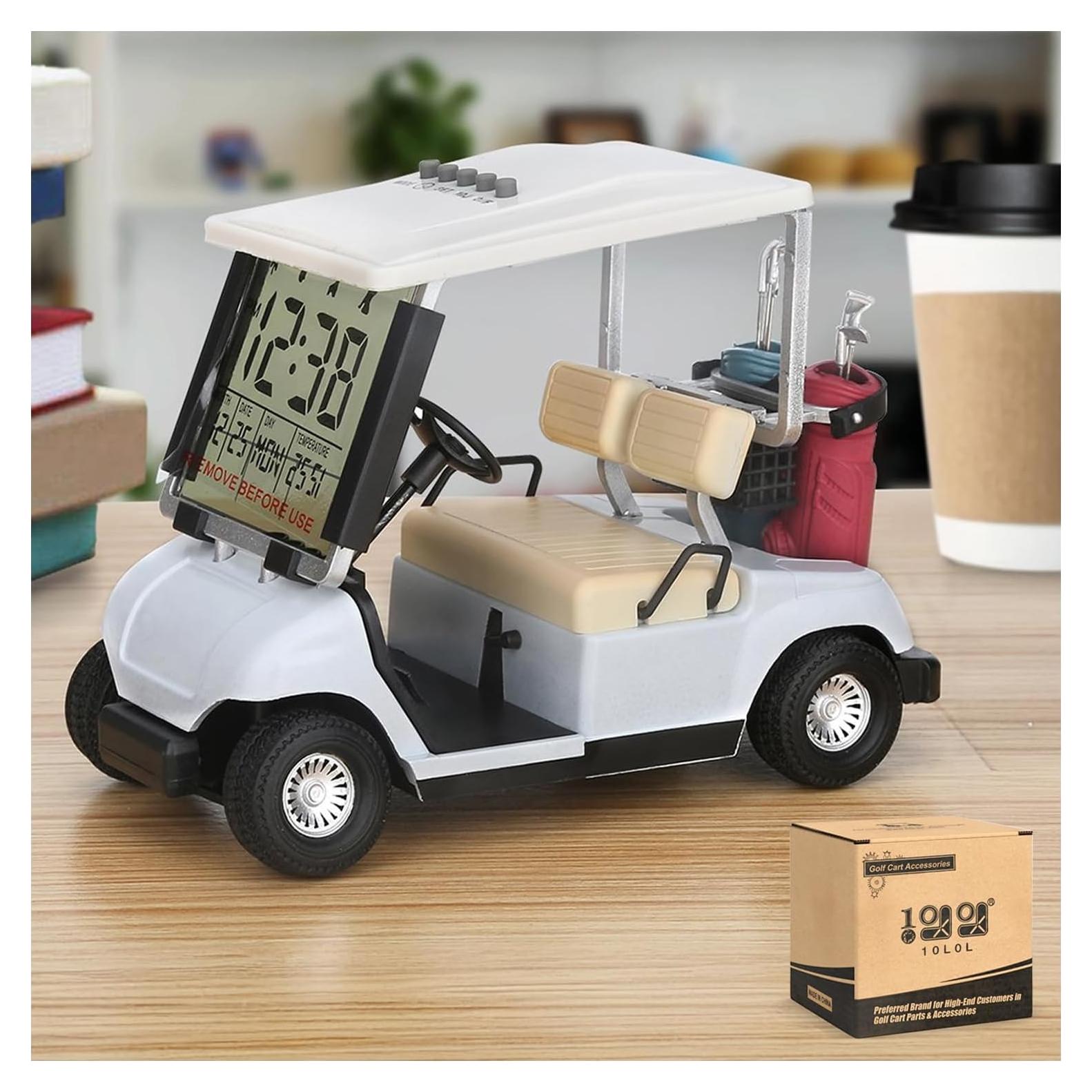 Reloj Despertador Carrito de Golf 10L0L Blanco LCD 15x12cm