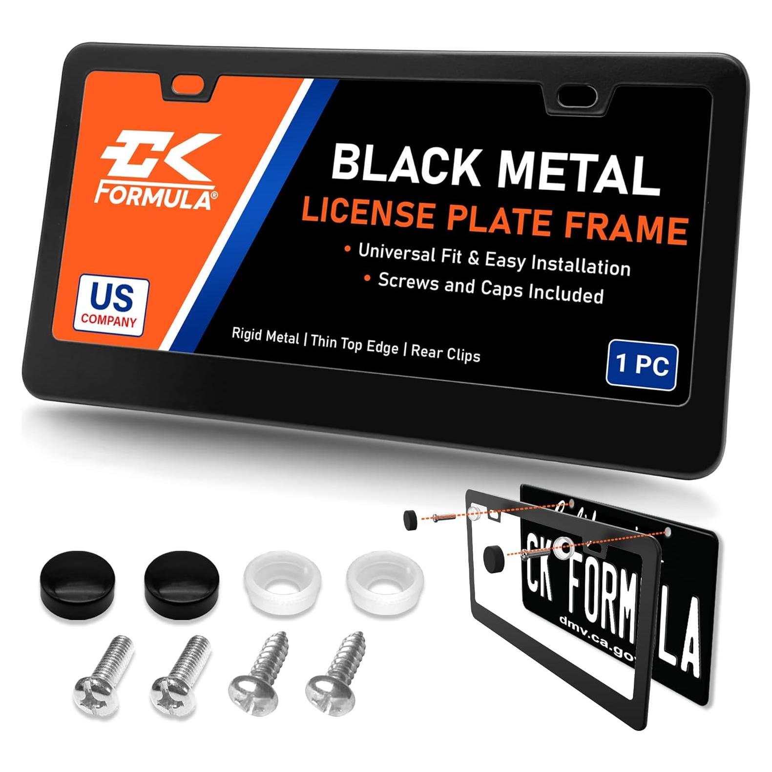 Marco de Placa de Licencia CK FORMULA Negro Mate Universal